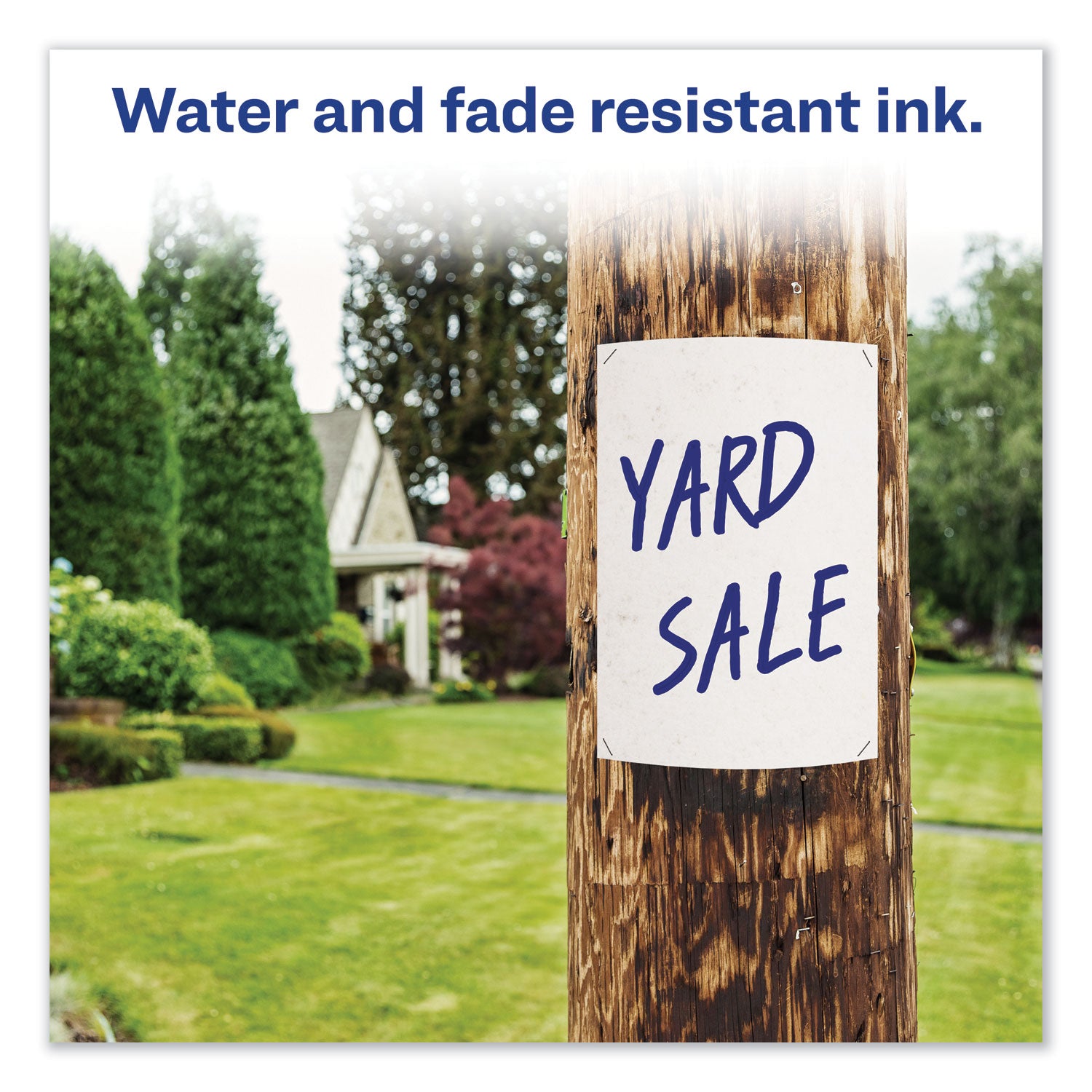 Avery® Marks A Lot Large Desk-Style Permanent Marker, Broad Chisel Tip, Blue, Dozen (8886)