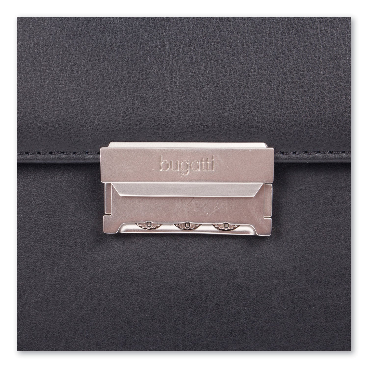 Swiss Mobility Milestone Briefcase, Fits Devices Up to 15.6", Leather, 5 x 5 x 12, Black