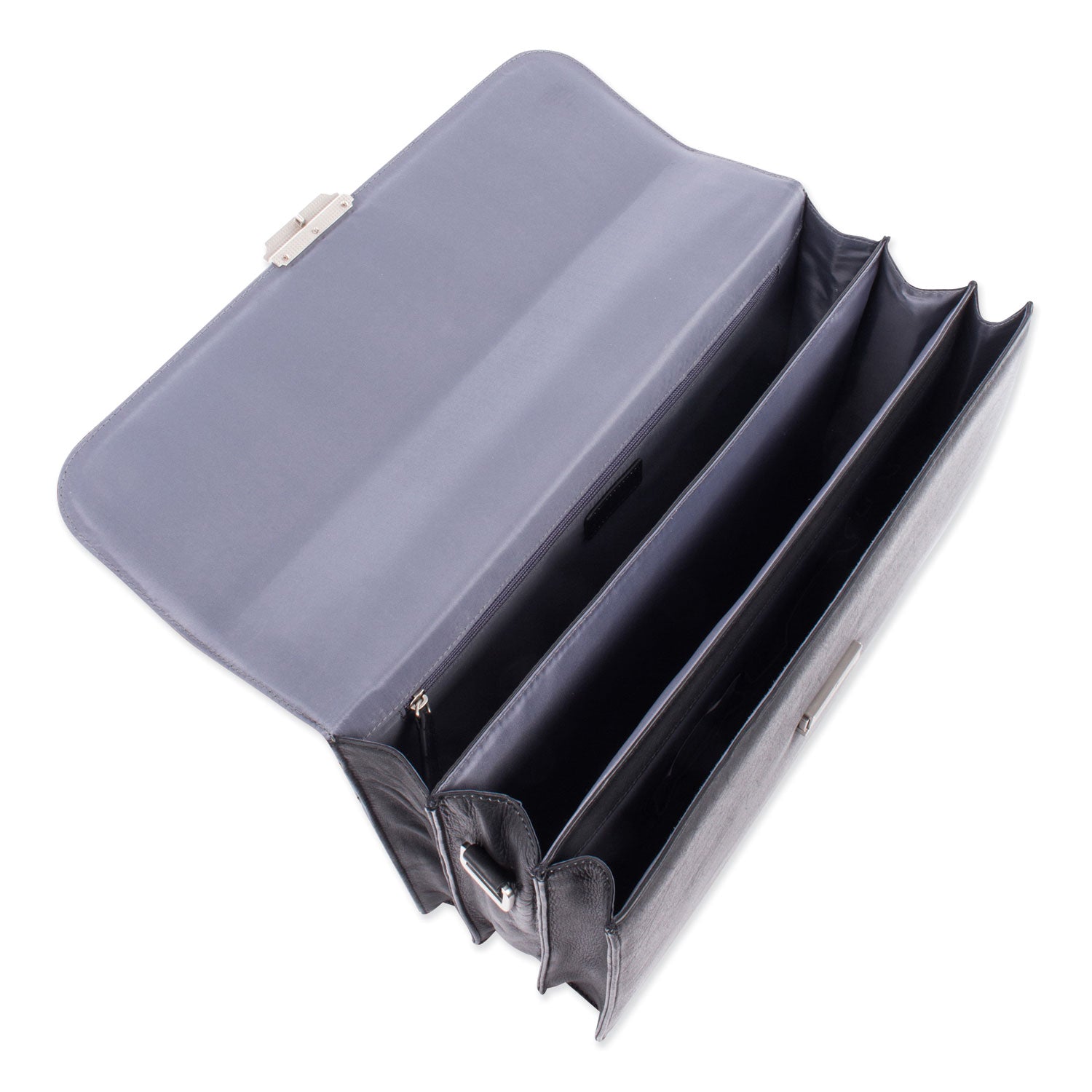 Swiss Mobility Milestone Briefcase, Fits Devices Up to 15.6", Leather, 5 x 5 x 12, Black