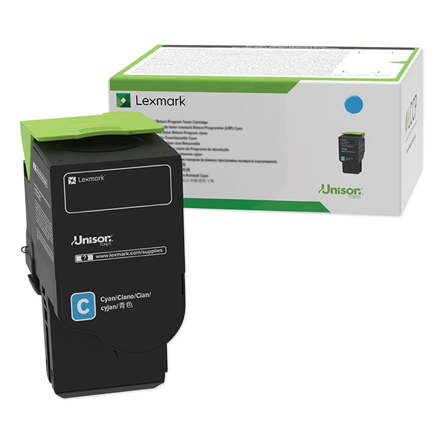 Lexmark™ 78C1XCE Extra High-Yield Toner, 5,000 Page-Yield, Cyan