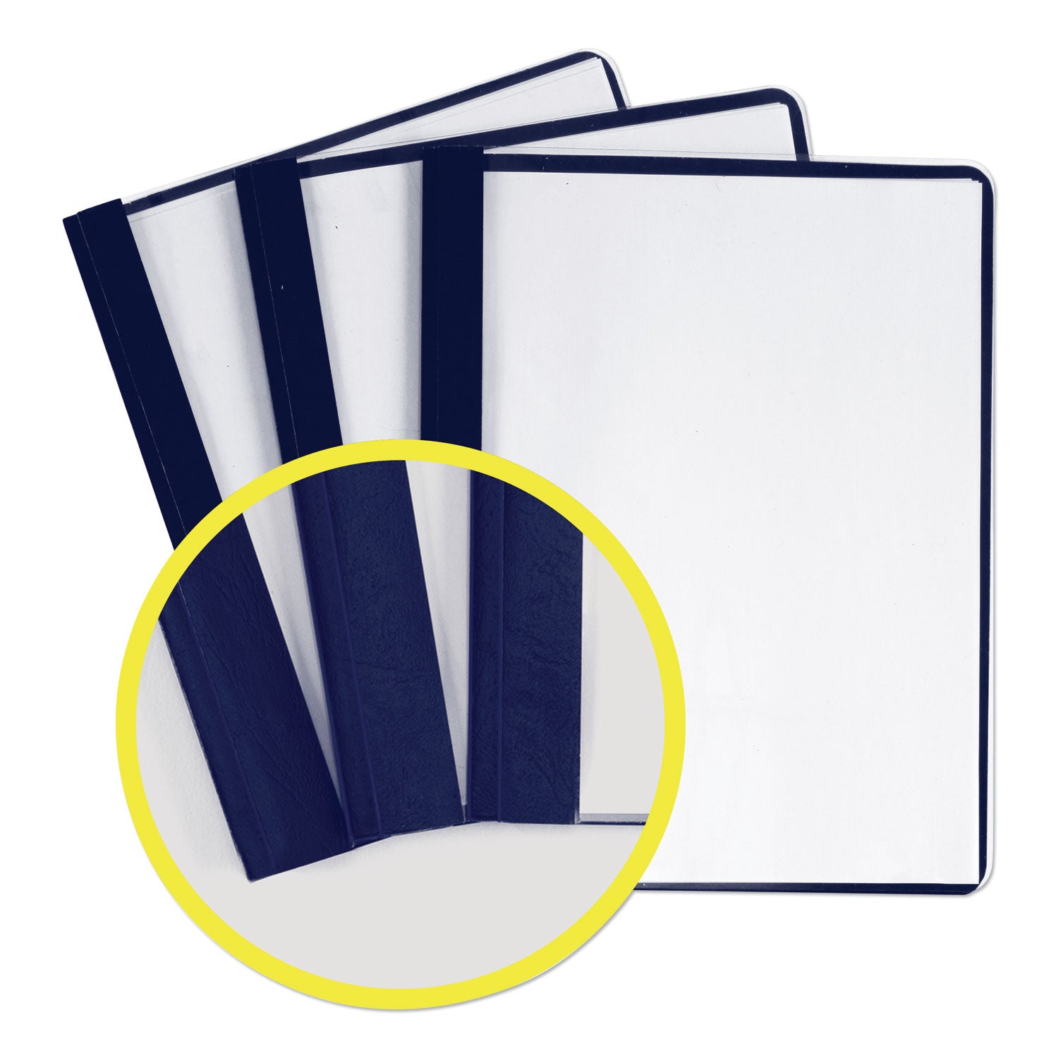 Avery® Durable Clear Front Report Cover, Prong Fastener, 0.13" Capacity, 8.5 X 11, Clear/blue, 25/box