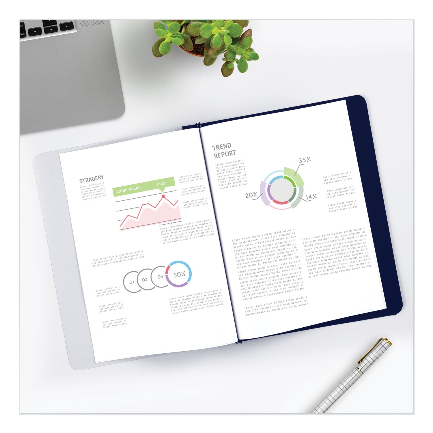 Avery® Durable Clear Front Report Cover, Prong Fastener, 0.13" Capacity, 8.5 X 11, Clear/blue, 25/box