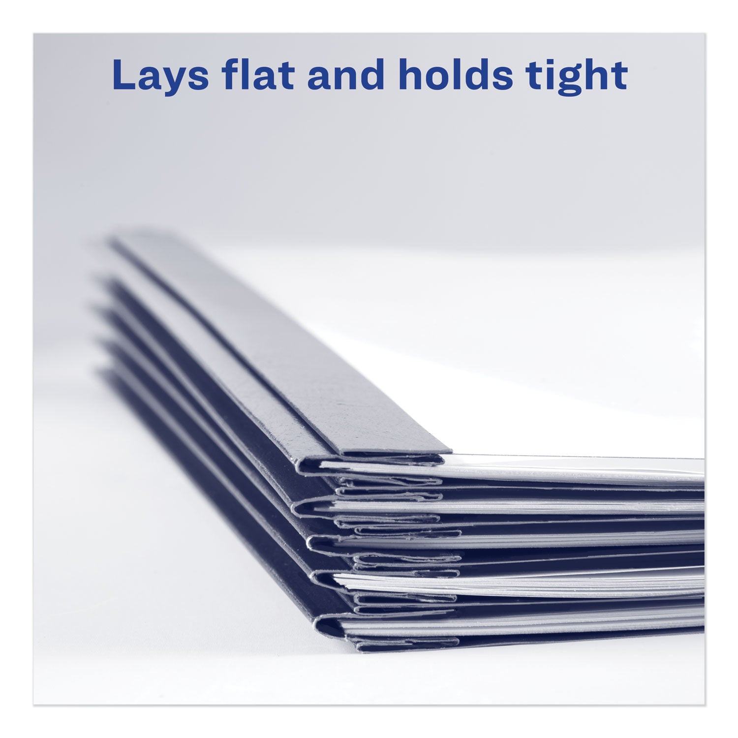 Avery® Durable Clear Front Report Cover, Prong Fastener, 0.13" Capacity, 8.5 X 11, Clear/blue, 25/box