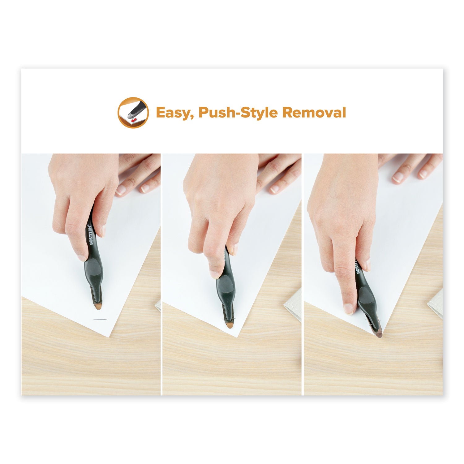 Bostitch® Professional Magnetic Push-Style Staple Remover, Black