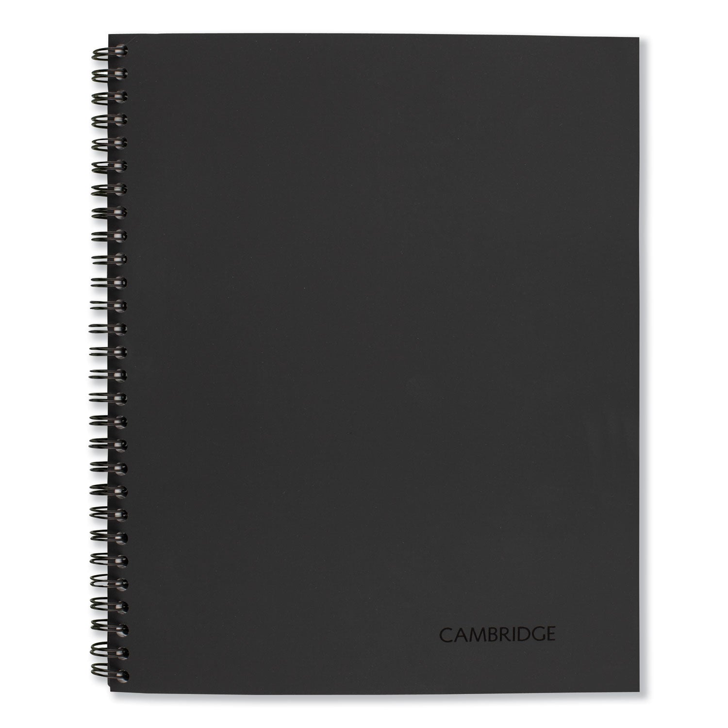 Wirebound Business Notebook, 1-Subject, Wide/Legal Rule, Black Linen Cover, (80) 9.5 x 6.63 Sheets