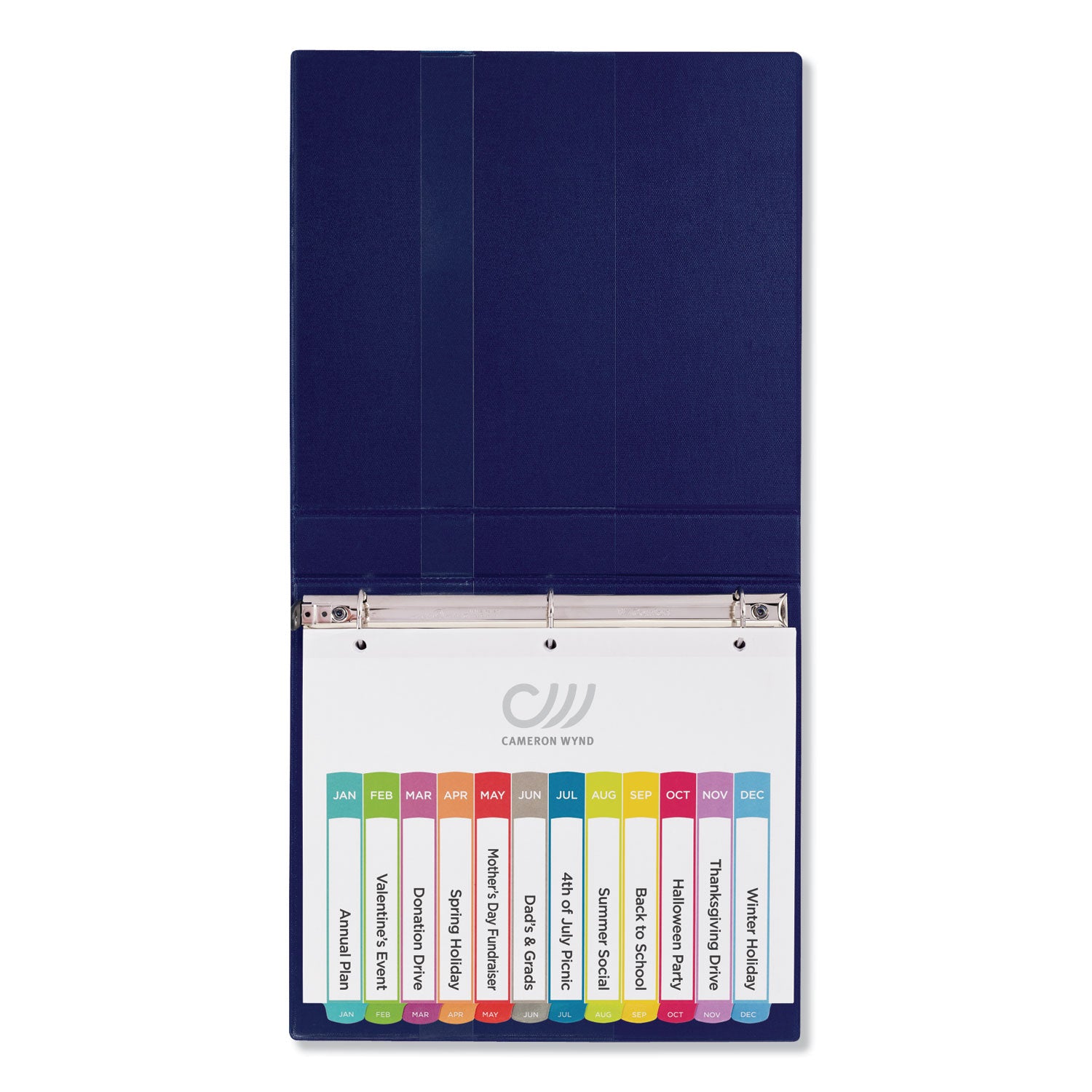 Avery® Customizable TOC Ready Index Multicolor Tab Dividers, 12-Tab, Jan. to Dec., 11 x 8.5, White, Contemporary Color Tabs, 1 Set