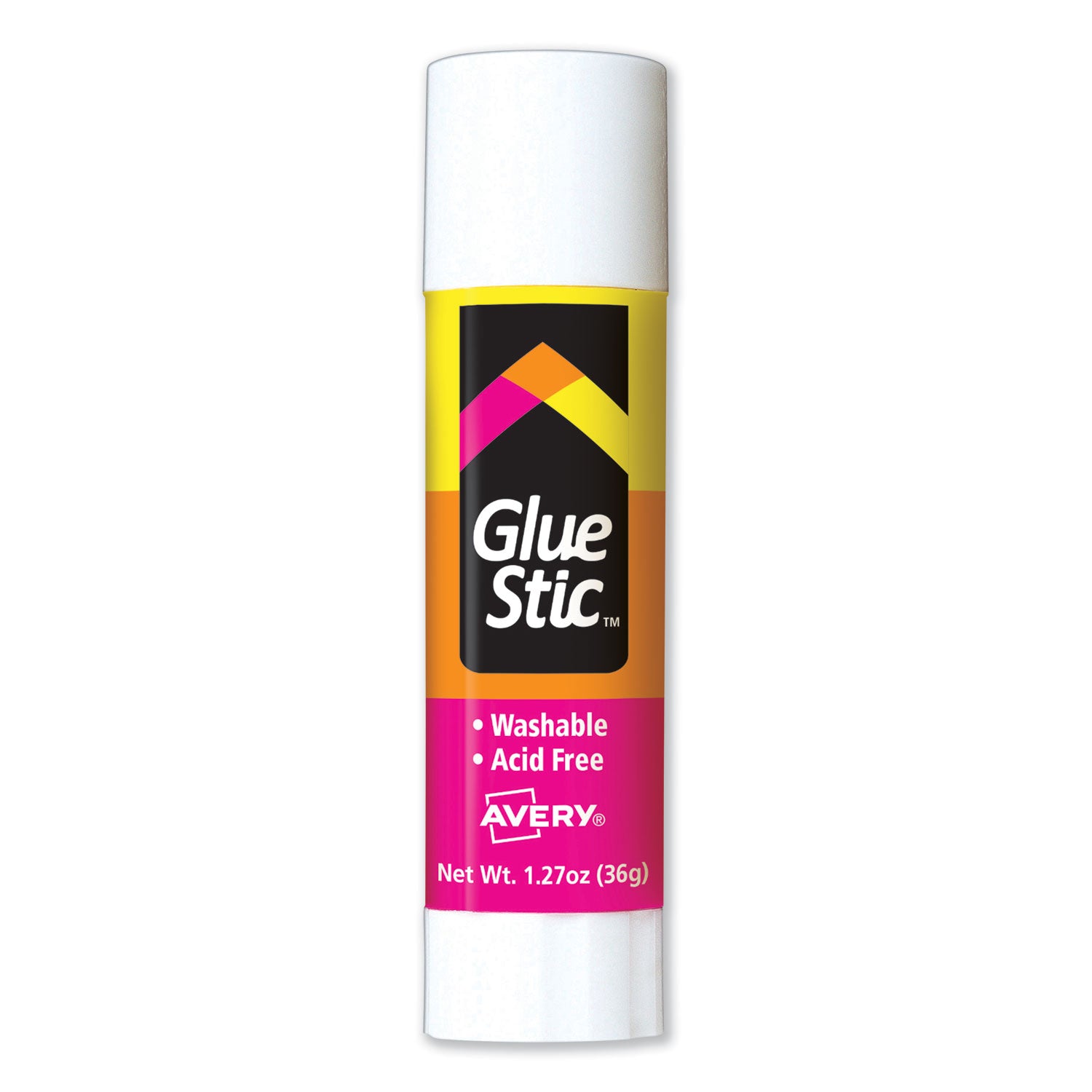 Avery® Permanent Glue Stic Value Pack, 1.27 Oz, Applies White, Dries Clear, 6/pack