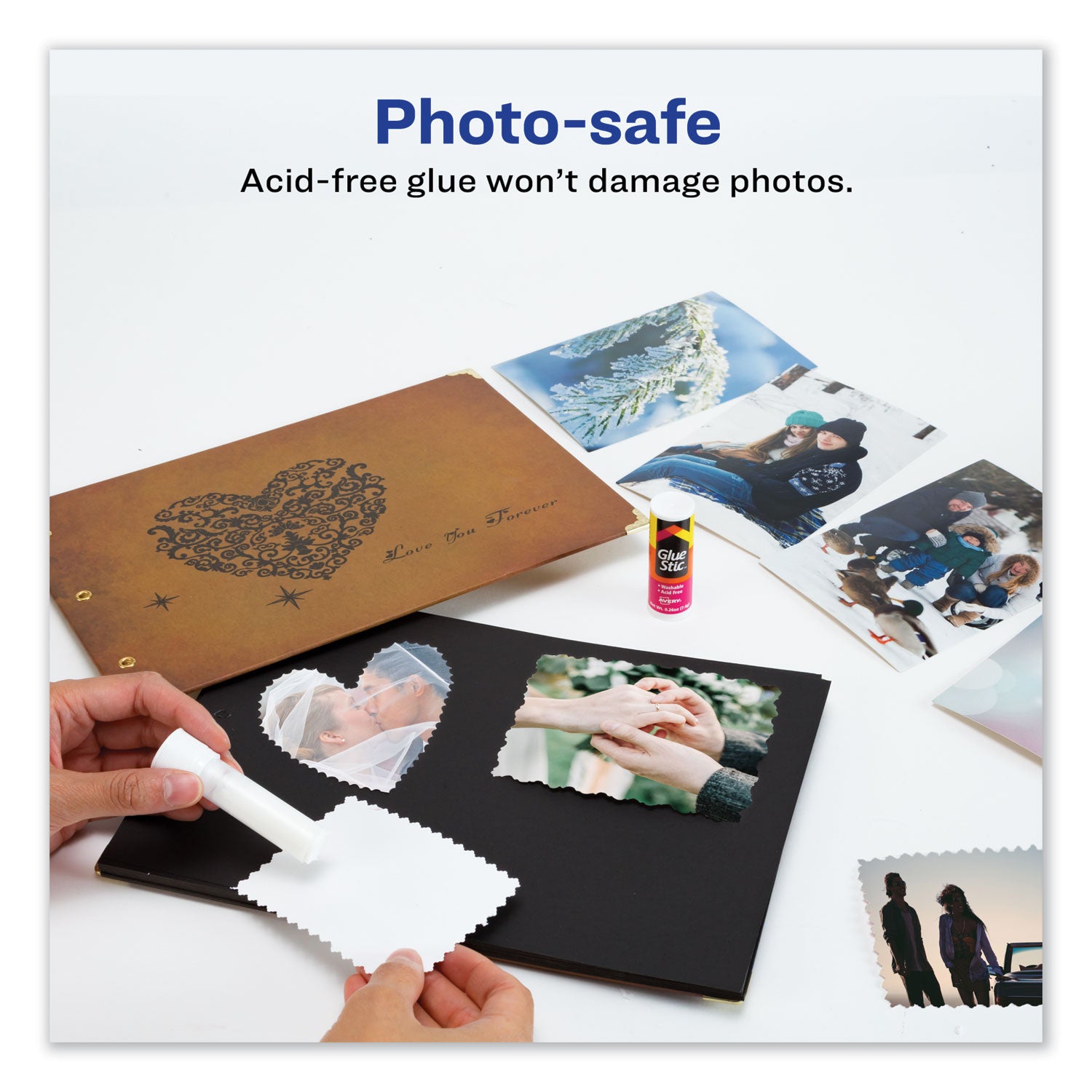 Avery® Permanent Glue Stic Value Pack, 0.26 Oz, Applies White, Dries Clear, 18/pack