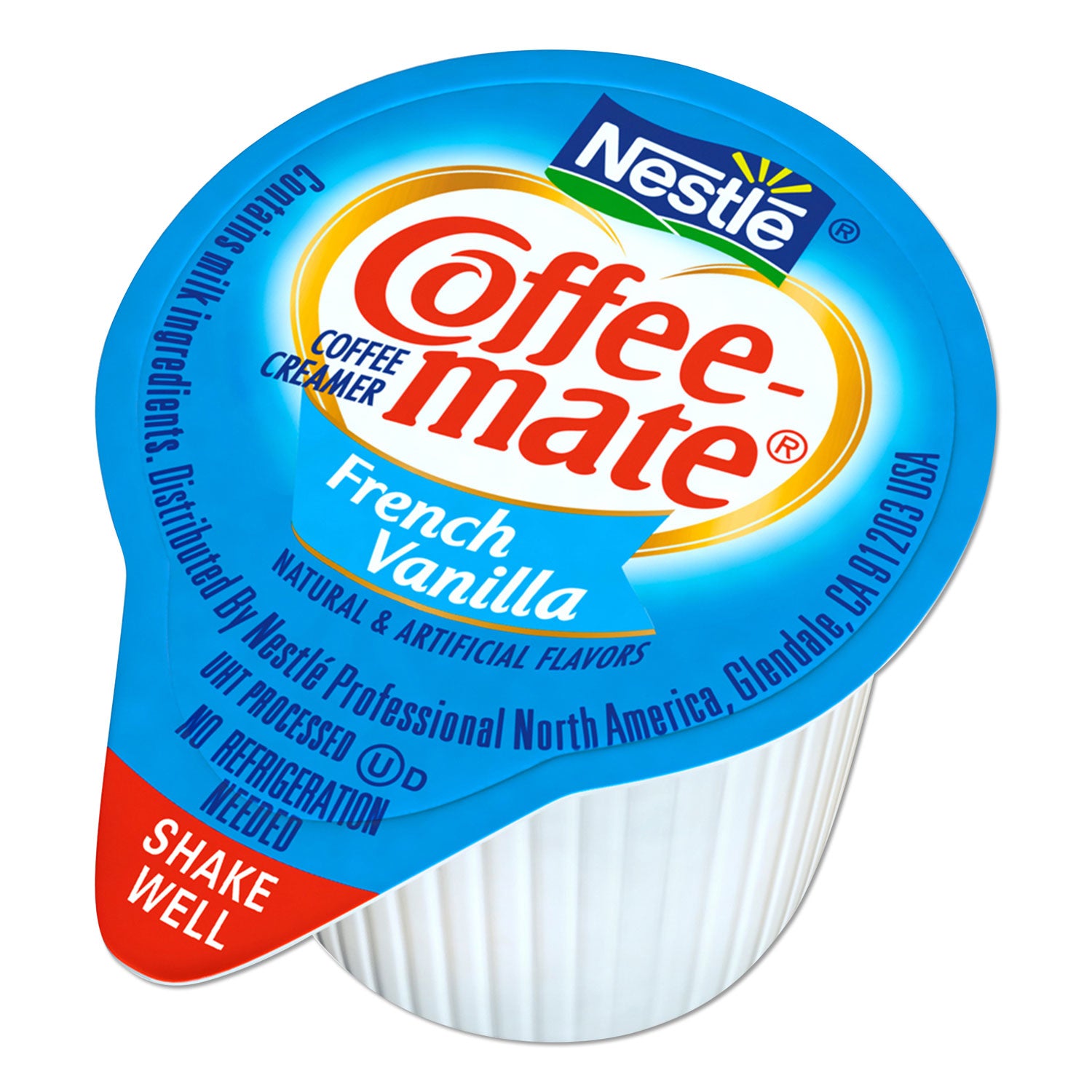Coffee mate® Liquid Coffee Creamer, French Vanilla, 0.38 oz Mini Cups, 360/Carton