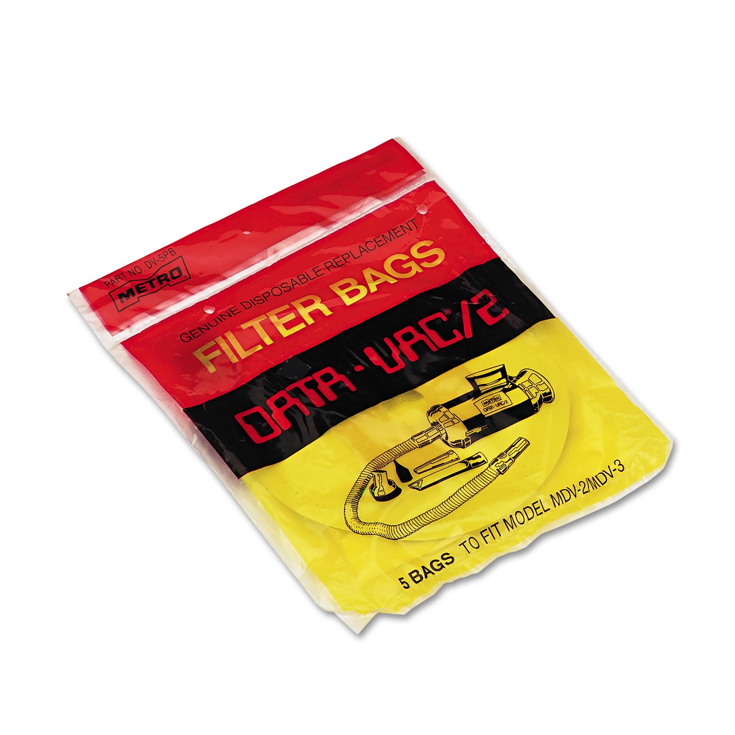 DataVac® Disposable Bags For Pro Cleaning Systems, 5/pack