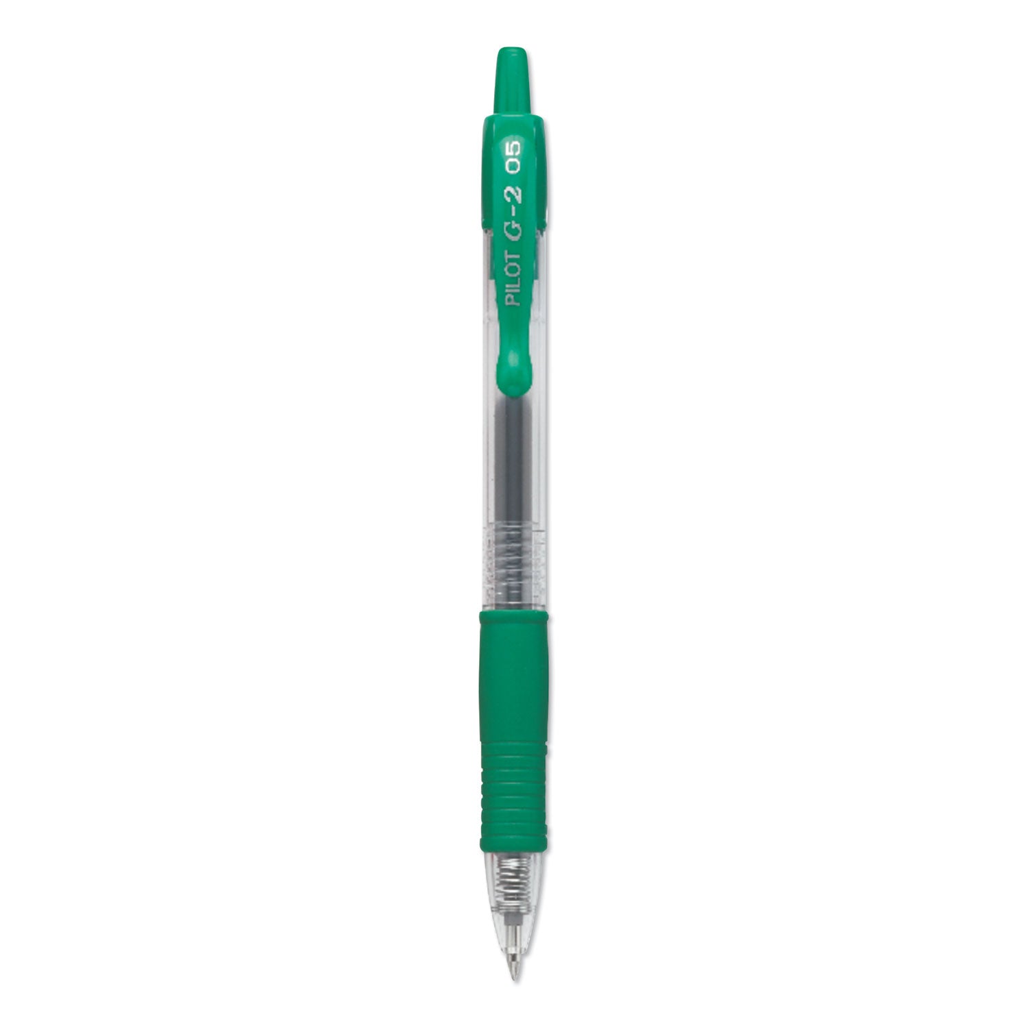 G2 Premium Gel Pen, Retractable, Extra-Fine 0.5 mm, Green Ink, Smoke/Green Barrel, Dozen