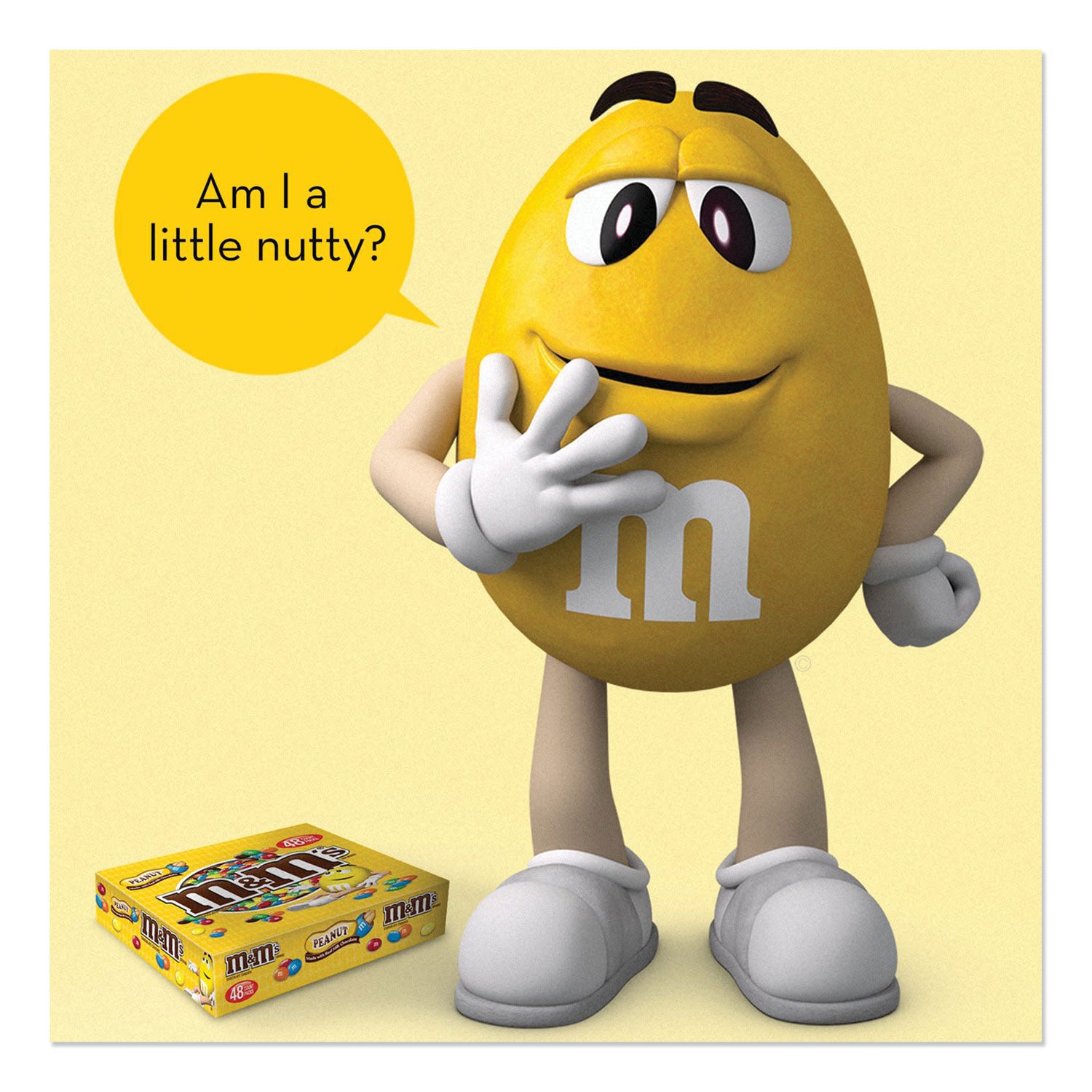 M & M's® Chocolate Candies, Peanut, Individually Wrapped, 1.74 Oz, 48/box