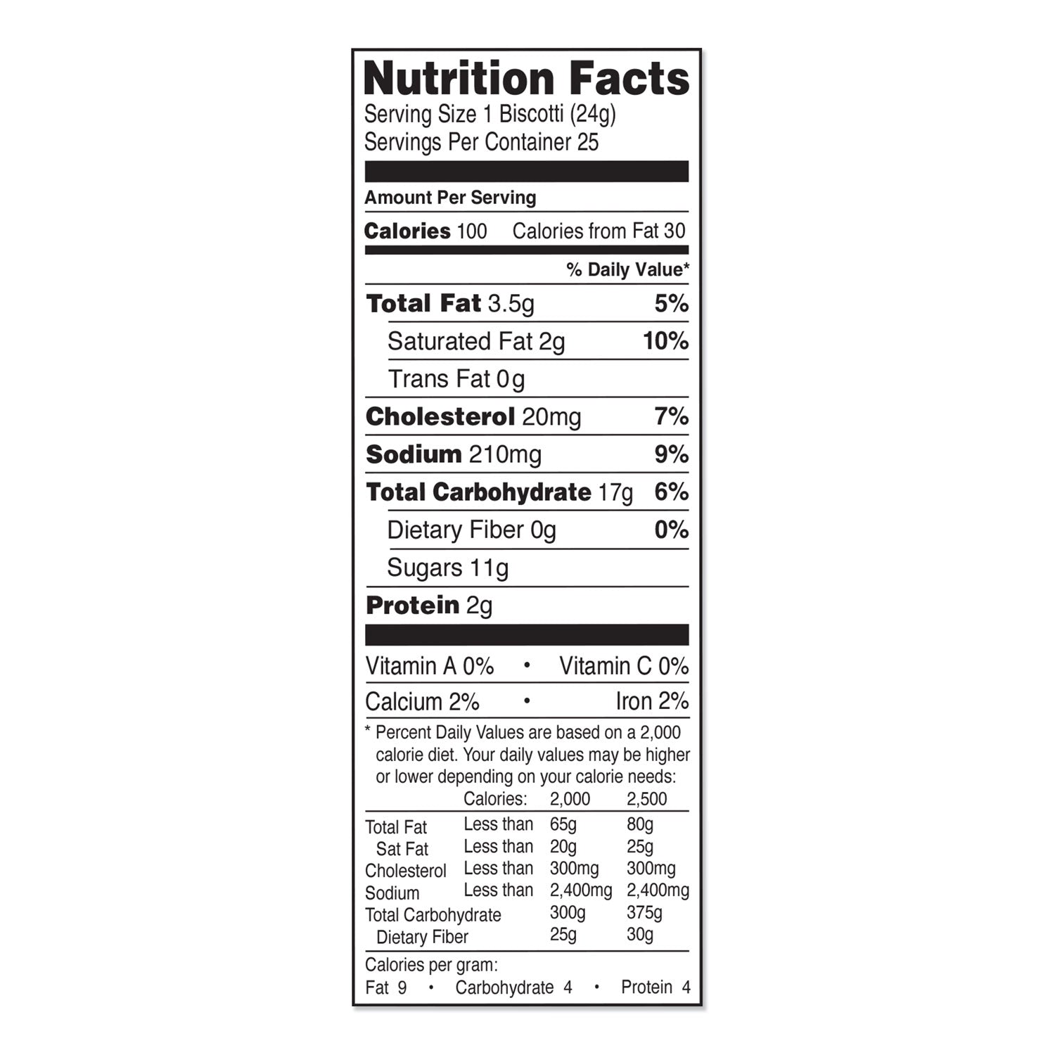 Nonni's® Biscotti, Salted Caramel, 0.85 Oz Individually Wrapped, 25/pack