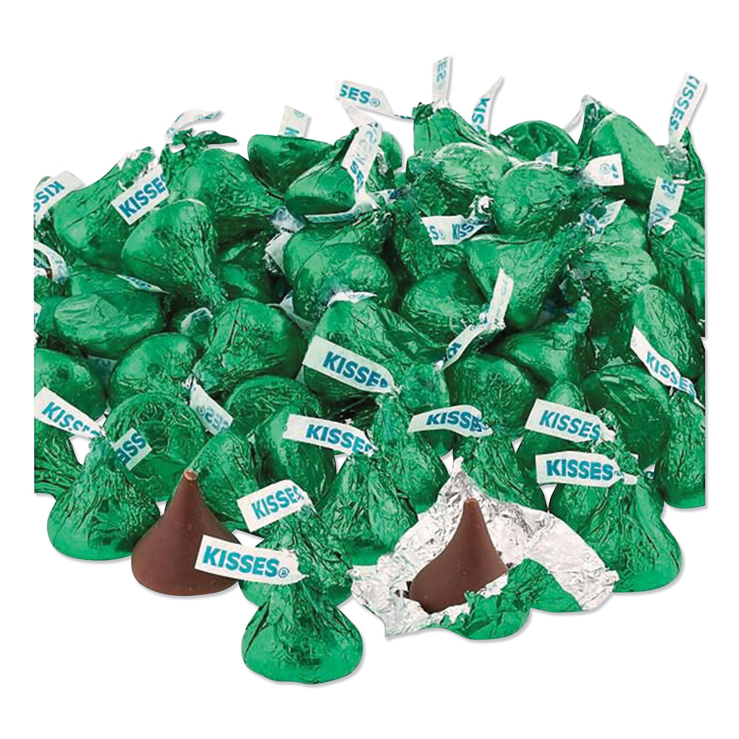 Hershey®'s KISSES Milk Chocolate, Green Wrappers, 66.7 oz Bag