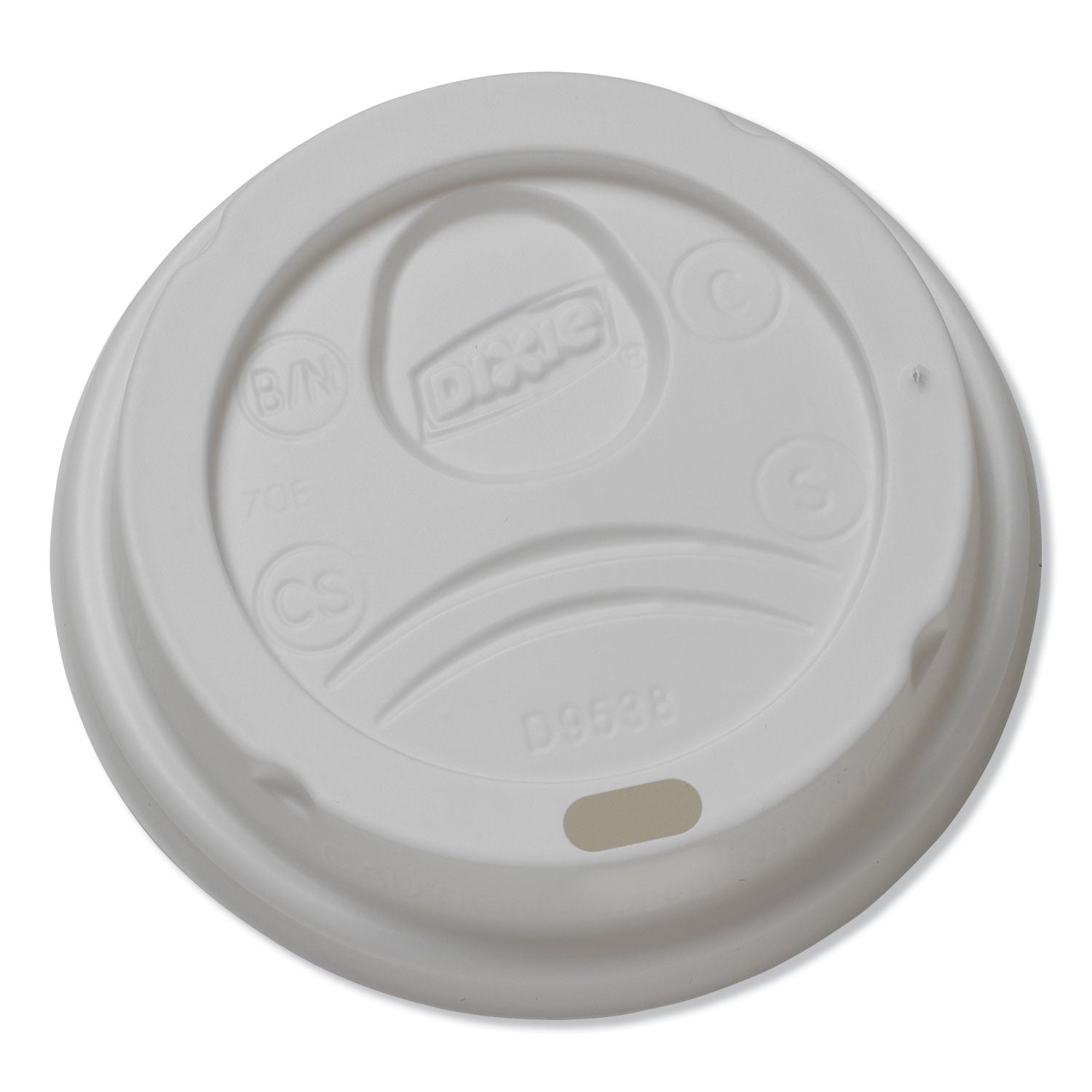 Dixie® Dome Hot Drink Lids, Fits 8 oz Hot Cups, Plastic, White, 100/Sleeve, 10 Sleeves/Carton