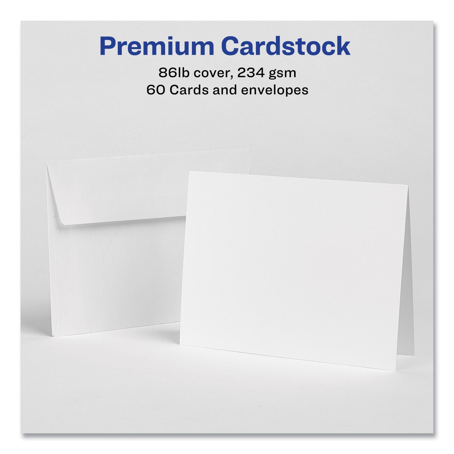 Avery® Note Cards With Matching Envelopes, Inkjet, 85 Lb, 4.25 X 5.5, Matte White, 60 Cards, 2 Cards/sheet, 30 Sheets/pack