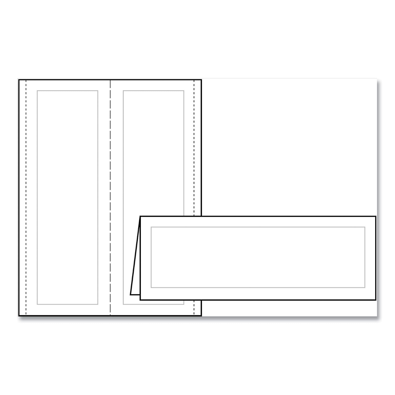 Avery® Large Embossed Tent Card, Ivory, 11 x 3.5,, 1 Card/Sheet, 50 Sheets/Pack