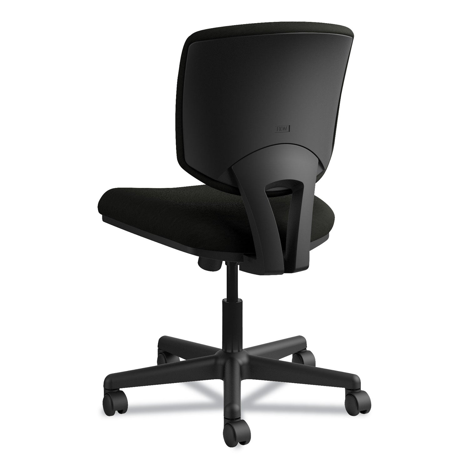 HON® Volt Series Leather Task Chair With Synchro-Tilt, Supports Up To 250 Lb, 18" To 22.25" Seat Height, Black