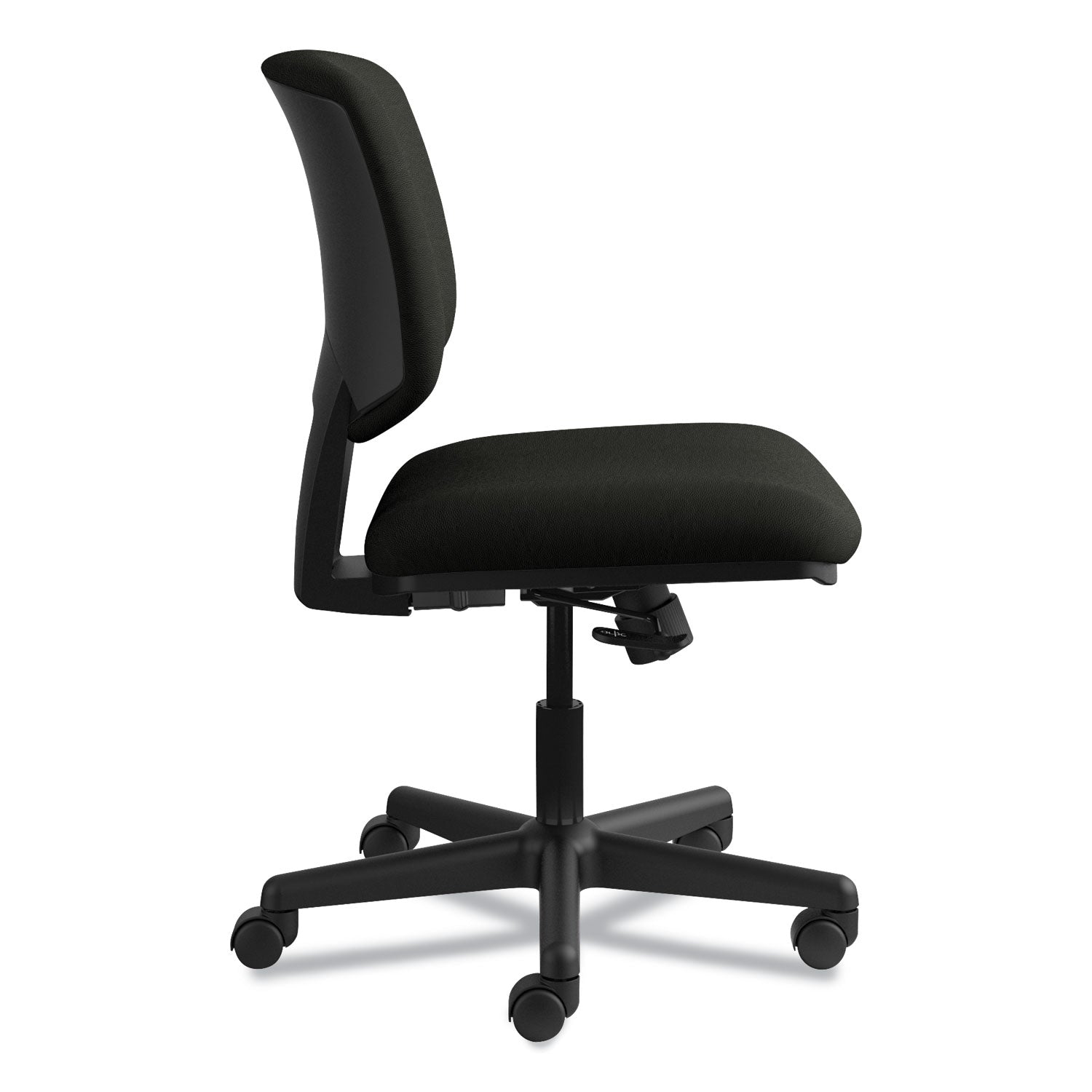 HON® Volt Series Leather Task Chair, Supports Up To 250 Lb, 18" To 22.25" Seat Height, Black