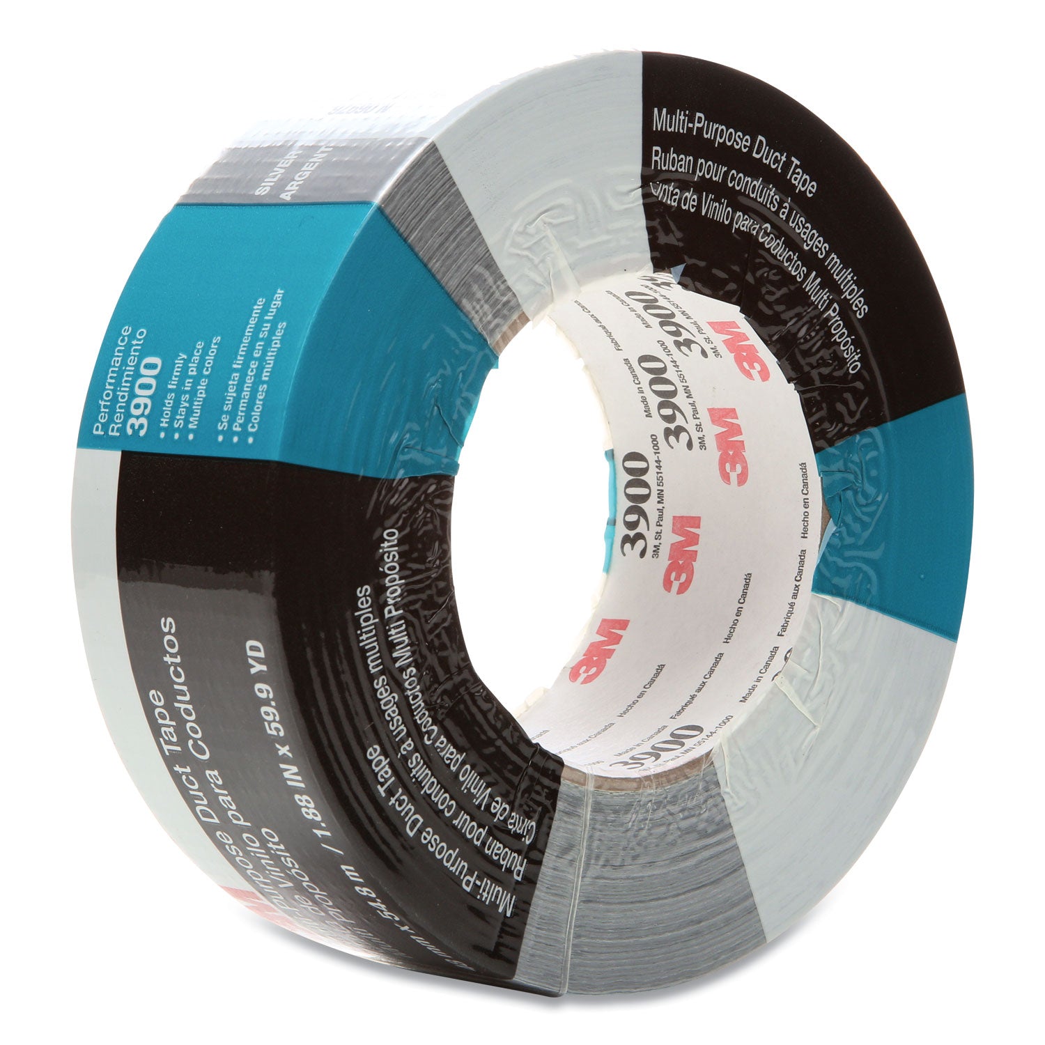 3M™ 3900 Multi-Purpose Duct Tape, 3" Core, 48 Mm X 54.8 M, Silver