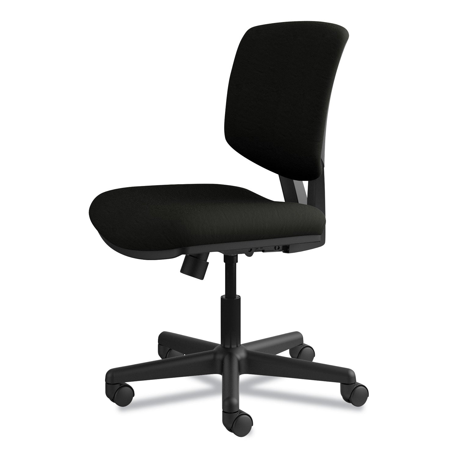 HON® Volt Series Leather Task Chair With Synchro-Tilt, Supports Up To 250 Lb, 18" To 22.25" Seat Height, Black