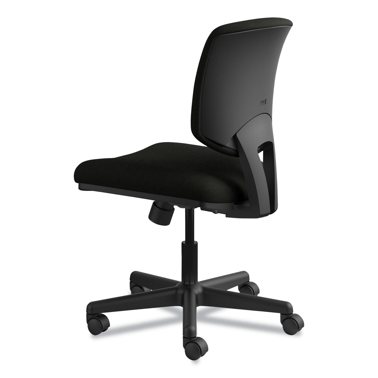 HON® Volt Series Leather Task Chair, Supports Up To 250 Lb, 18" To 22.25" Seat Height, Black