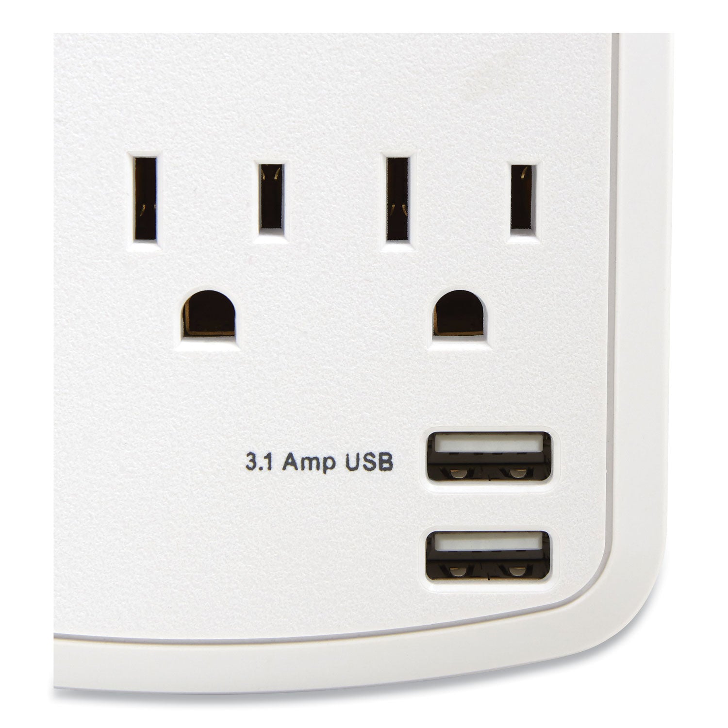 NXT Technologies™ Wall-Mount Surge Protector, 6 AC Outlets/2 USB Ports, 1,200 J, White