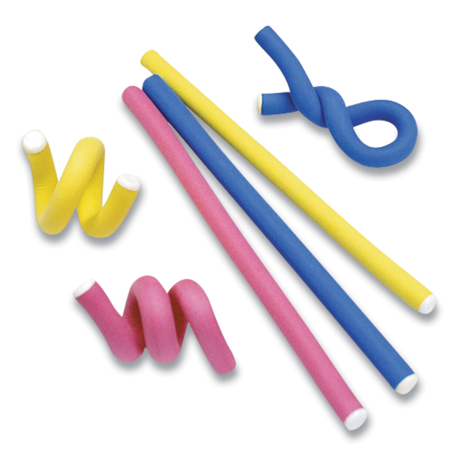 UT Wire® Flexi Ties Cushioned Cable Ties, 0.4" X 5", Assorted Colors, 8/pack