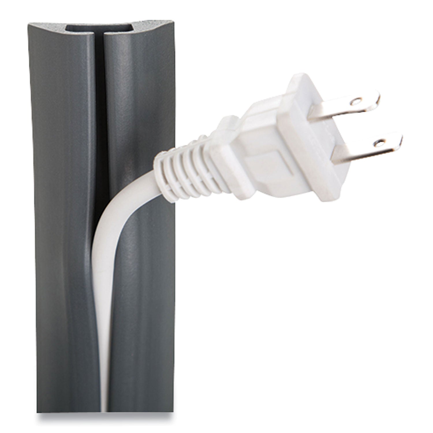 UT Wire® Compact Cord Protector And Concealer, 1.6" X 5 Ft, Gray