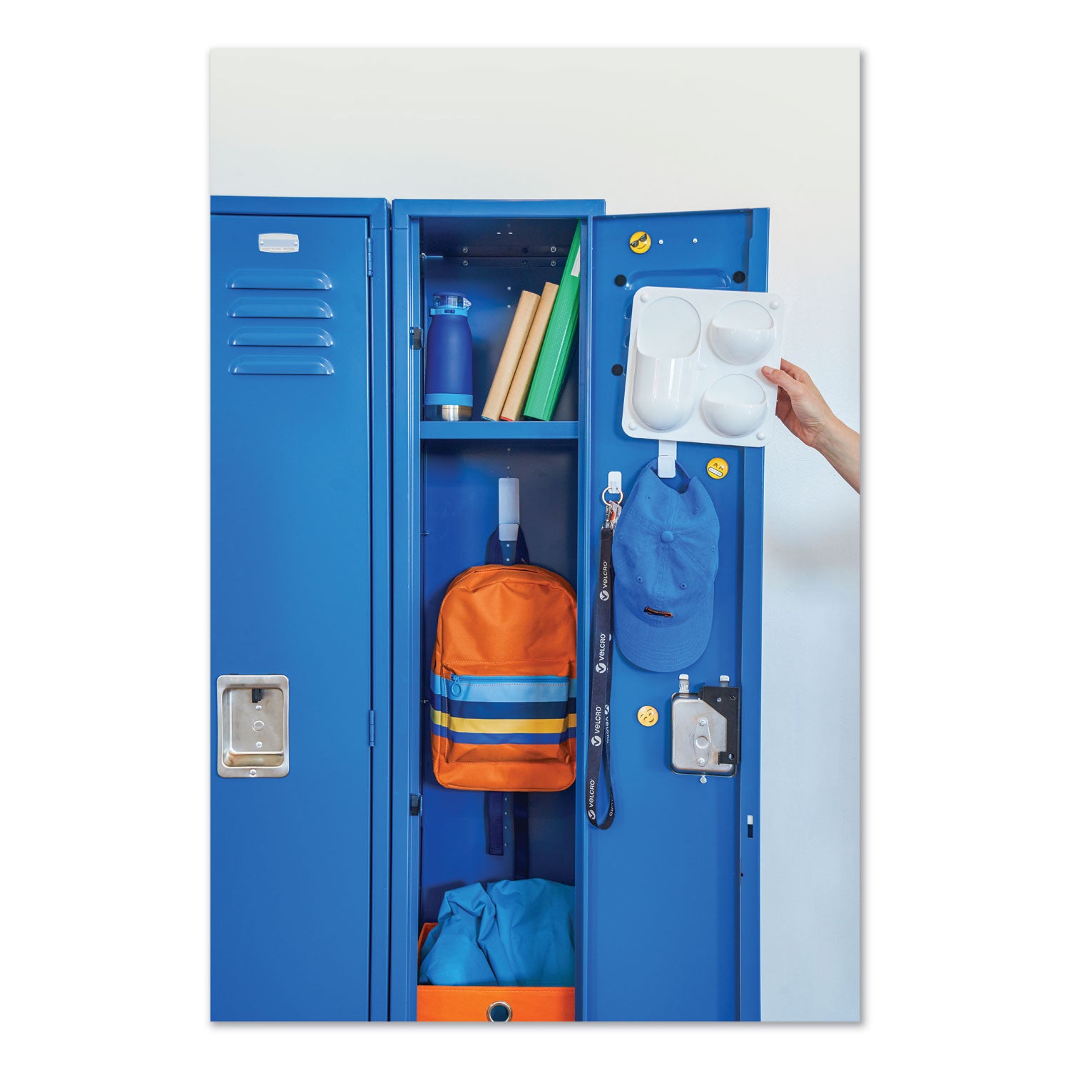 VELCRO® Brand Sticky-Back Fasteners, Removable Adhesive, 0.75" Dia, Black, 200/box