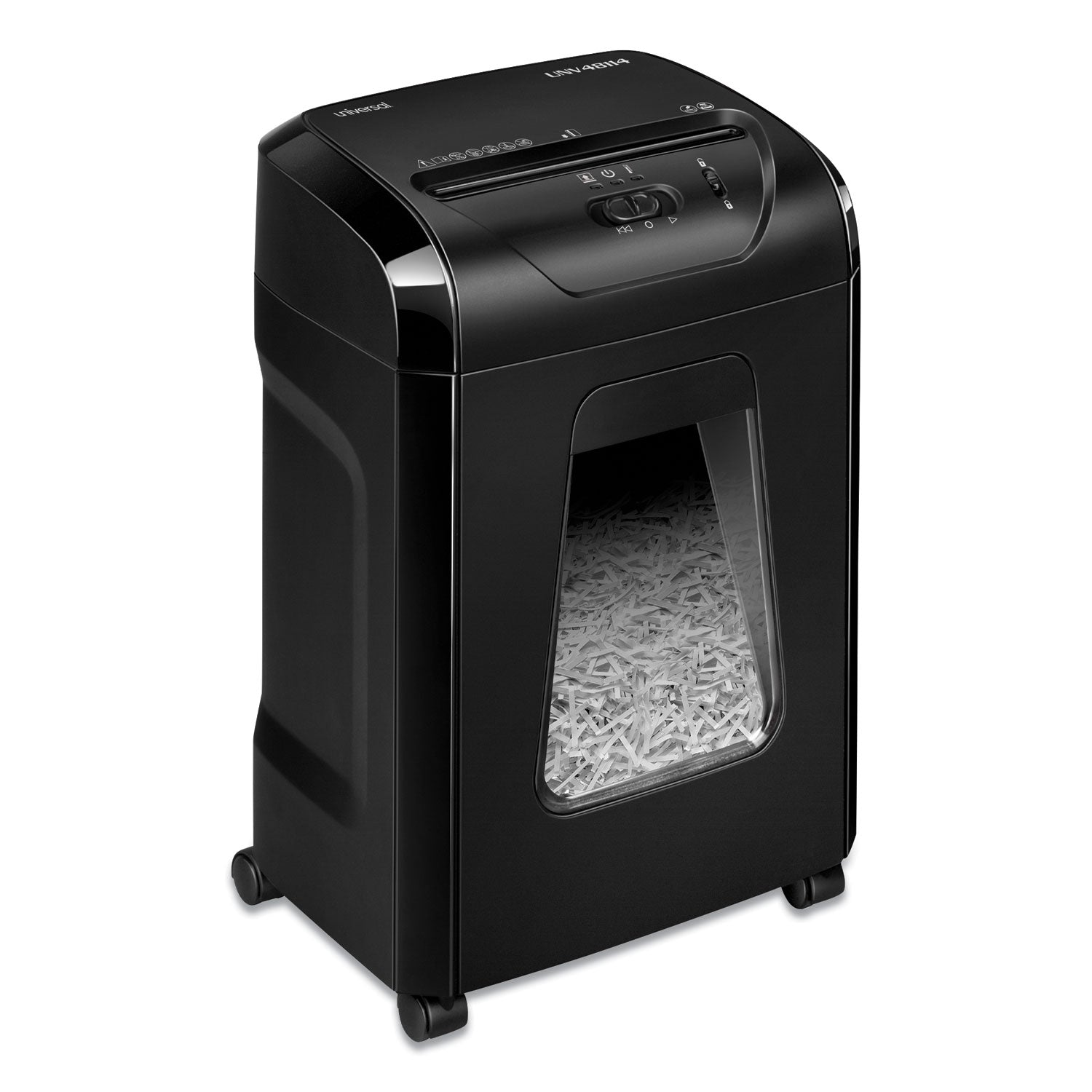 Universal® 48114 Medium-Duty Cross-Cut Shredder, 14 Manual Sheet Capacity