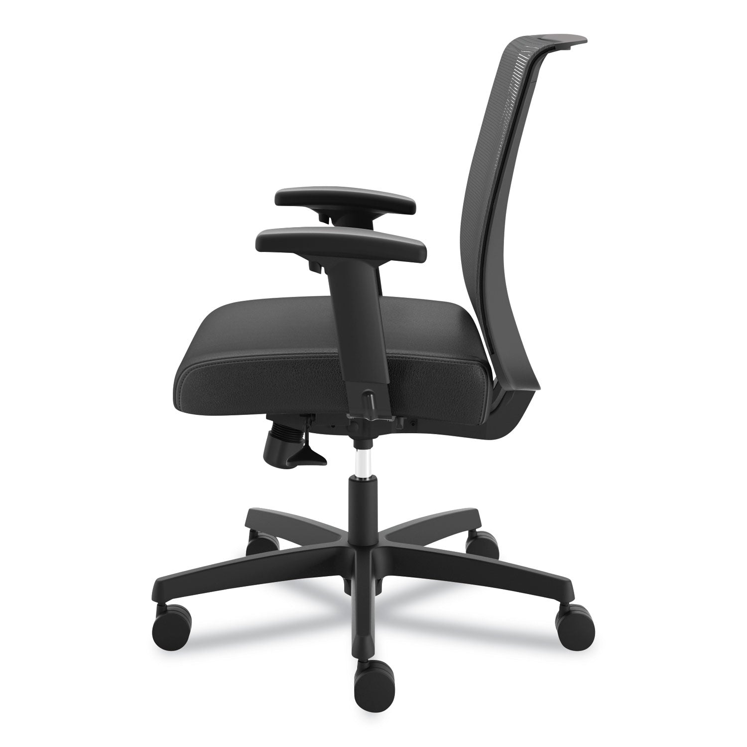 HON® Convergence Mid-Back Task Chair, Synchro-Tilt And Seat Glide, Supports Up To 275 Lb, Black