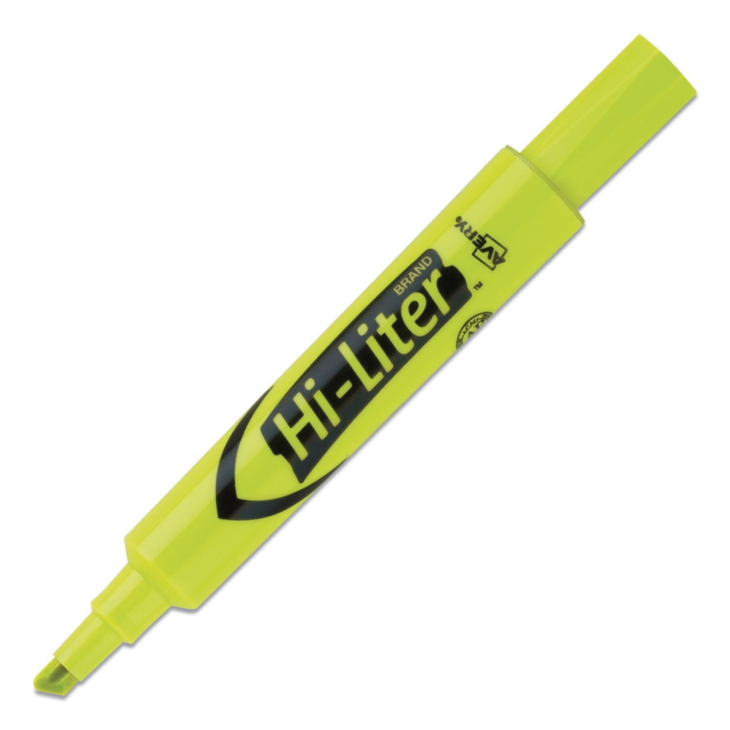 Avery® Hi-Liter Desk-Style Highlighter Value Pack, Fluorescent Yellow Ink, Chisel Tip, Yellow/black Barrel, 36/box