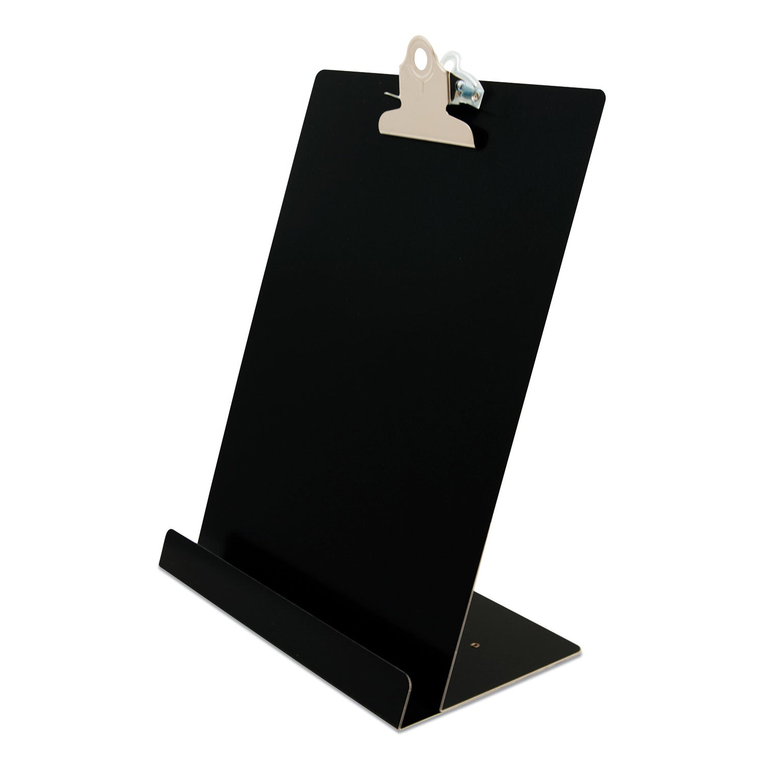 Free Standing Clipboard and Tablet Stand, 1" Clip Capacity, Letter Size: Holds 8.5 x 11 Sheets, Black