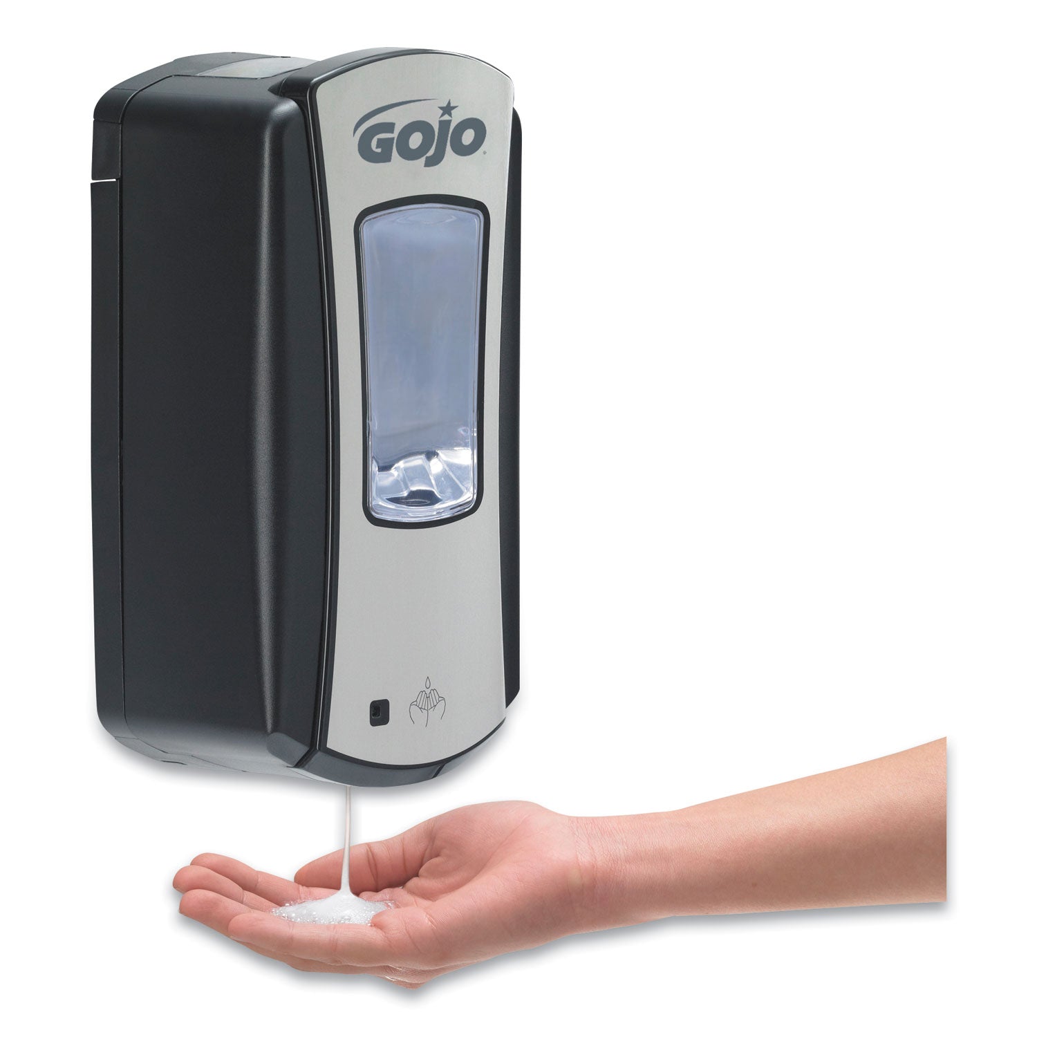 GOJO® Ltx-12 Touch-Free Dispenser, 1,200 Ml, 5.75 X 3.33 X 10.5, Brushed Chrome/black