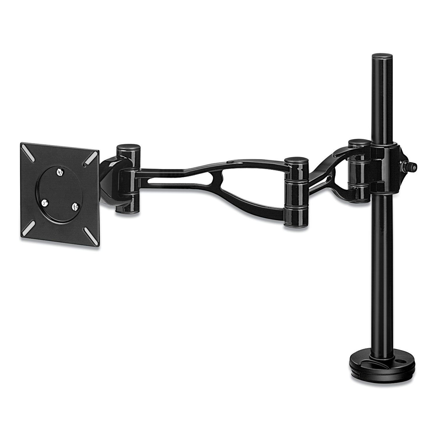 Fellowes® Professional Series Depth Adjustable Monitor Arm, 360 Degree Rotation, 37 Degree Tilt, 360 Degree Pan, Black, Supports 24 Lb