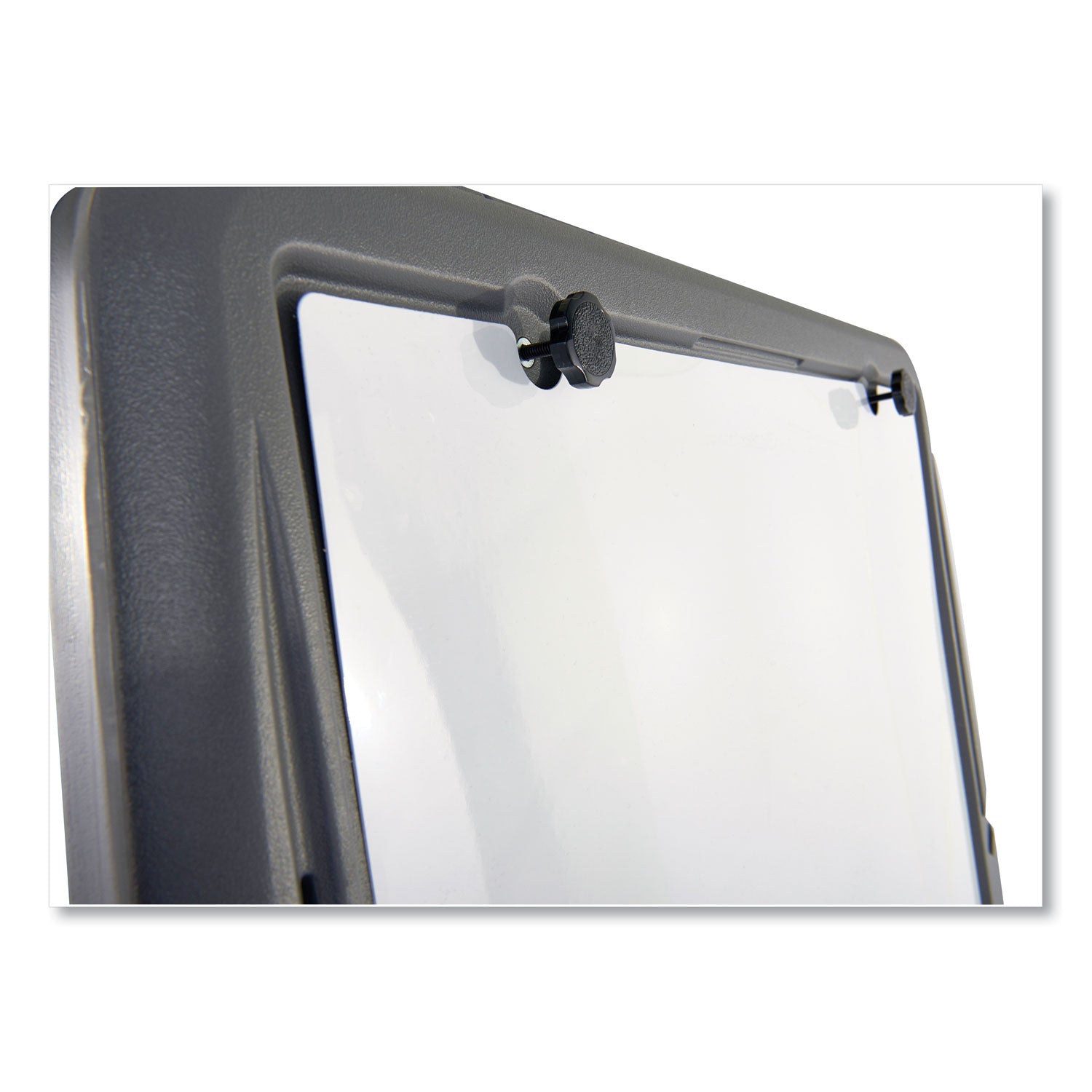 Iceberg Ingenuity Presentation Flipchart Easel with Dry Erase Surface, 33" x 28", White Surface, Charcoal Gray Polyethylene Frame