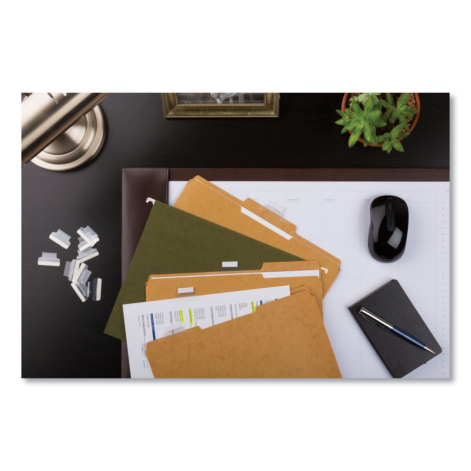 Avery® Insertable Index Tabs with Printable Inserts, 1/5-Cut, Clear, 1" Wide, 25/Pack