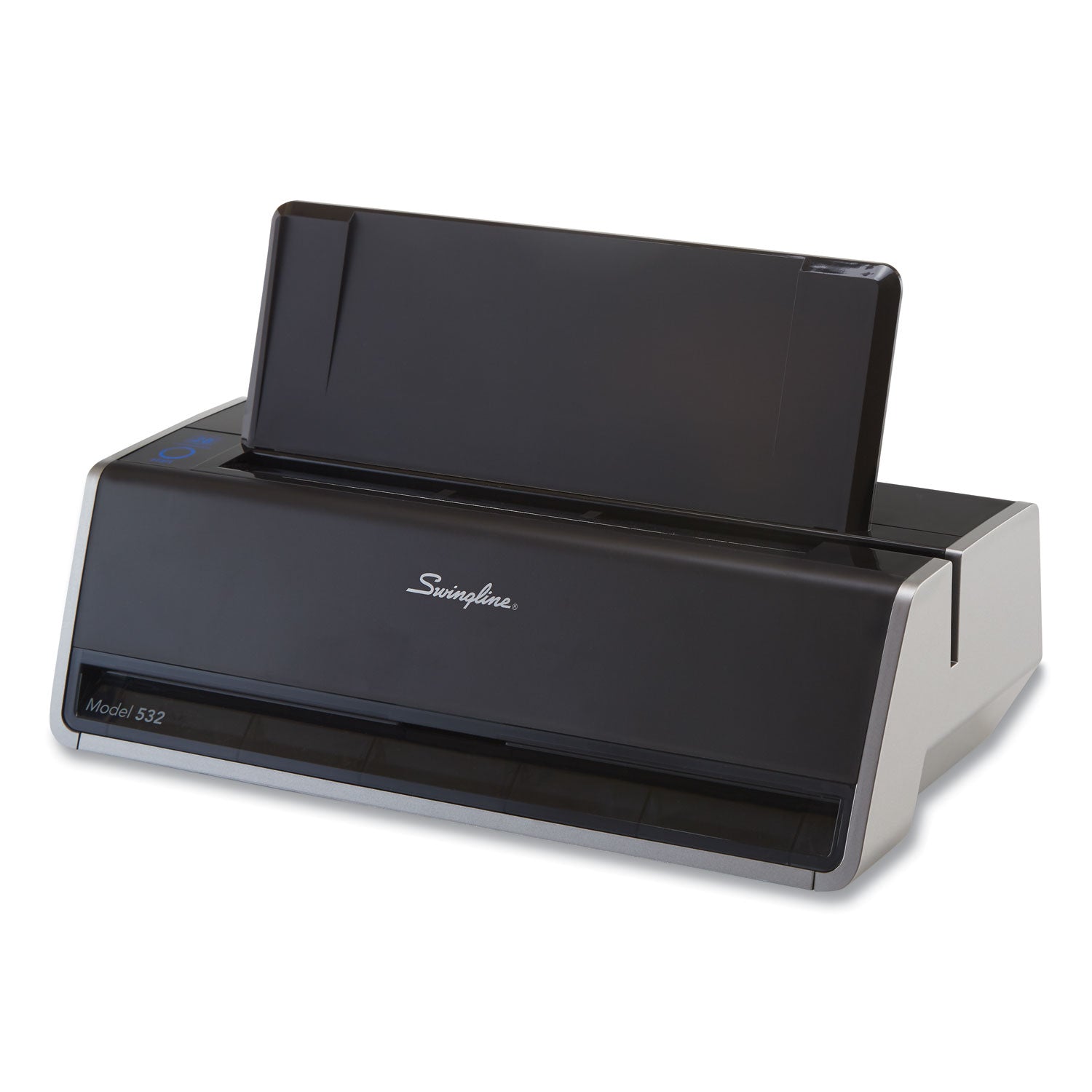 Swingline® 28-Sheet Commercial Electric Two-Hole Punch, Fixed 9/32" Holes, Black/silver