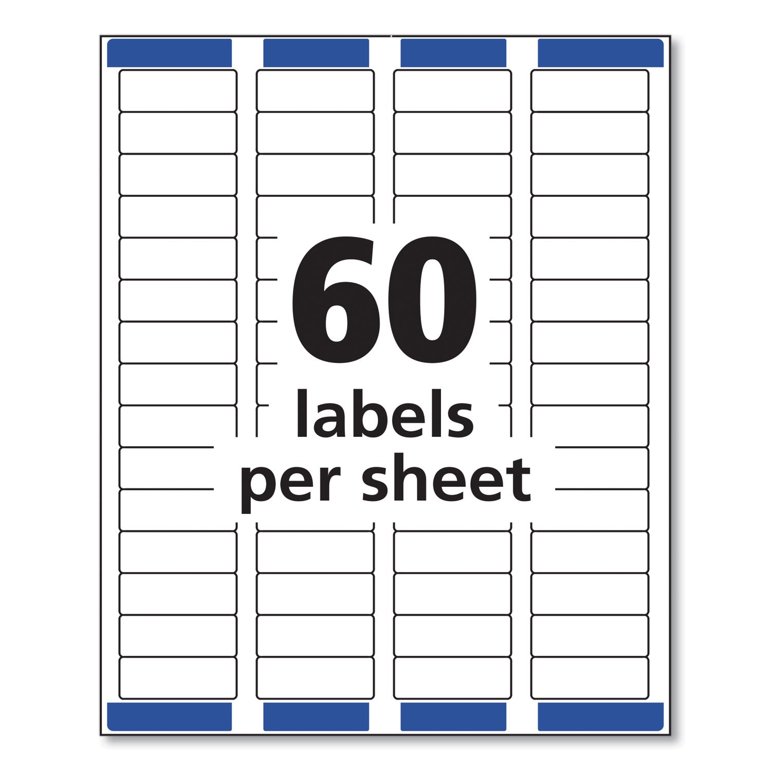Avery® Easy Peel White Address Labels W/ Sure Feed Technology, Laser Printers, 0.66 X 1.75, White, 60/sheet, 25 Sheets/pack