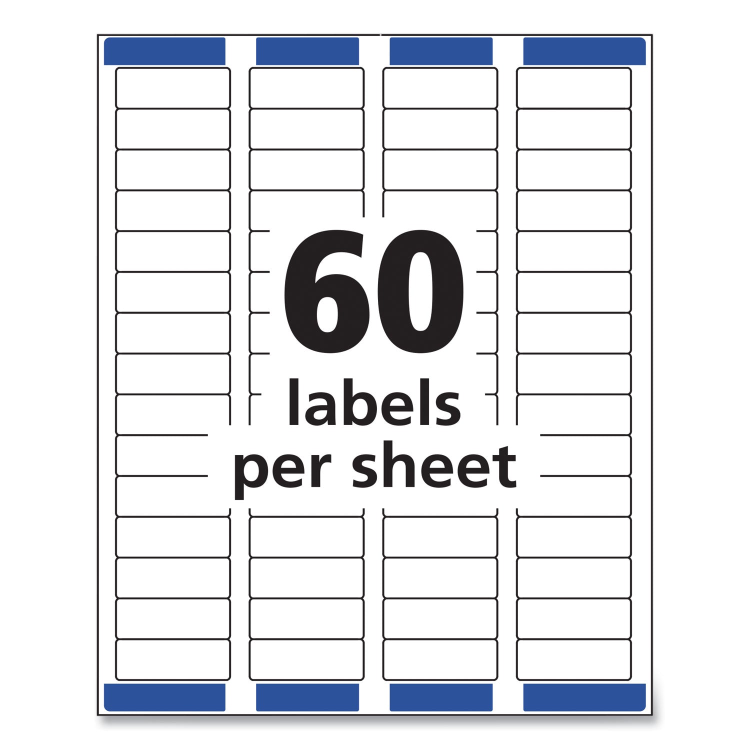 Avery® Easy Peel White Address Labels W/ Sure Feed Technology, Inkjet Printers, 0.66 X 1.75, White, 60/sheet, 25 Sheets/pack