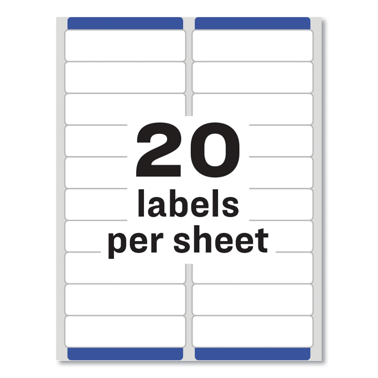 Avery® Easy Peel White Address Labels W/ Sure Feed Technology, Inkjet Printers, 1 X 4, White, 20/sheet, 100 Sheets/box