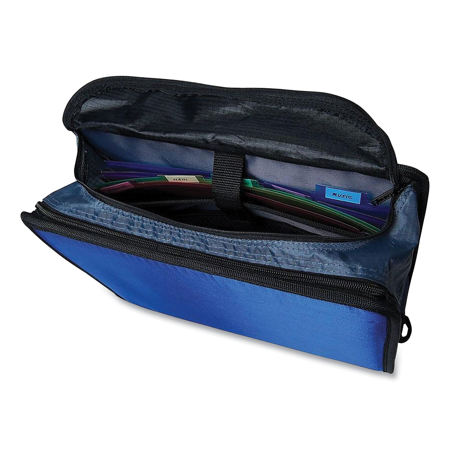 Case it™ King Size Mighty Zip Tab Binder, 3 Rings, 4" Capacity, 11 X 8.5, Blue