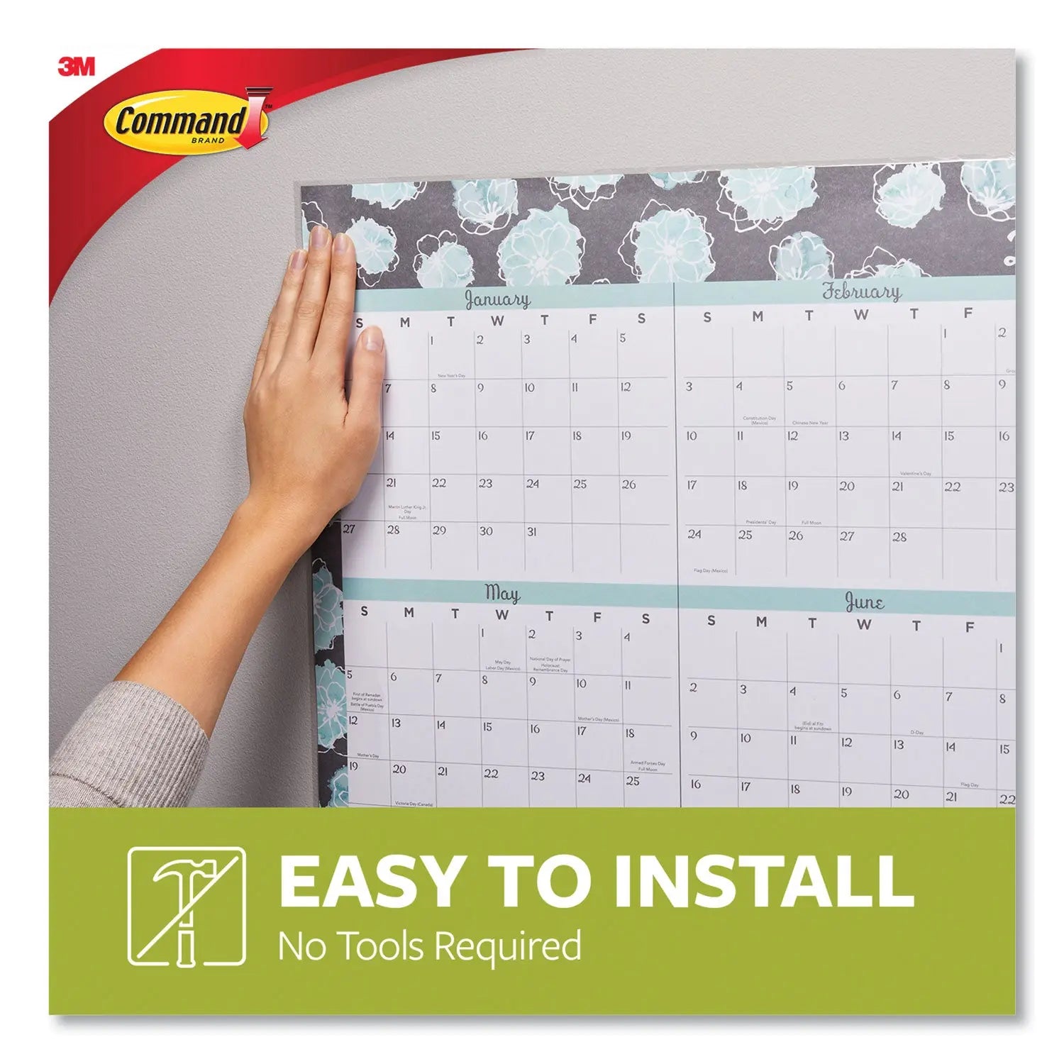 Poster Strips, Removable, Holds Up to 1 lb per Pair, 0.63 x 1.75, White, 136/Pack Command™ Flipcost