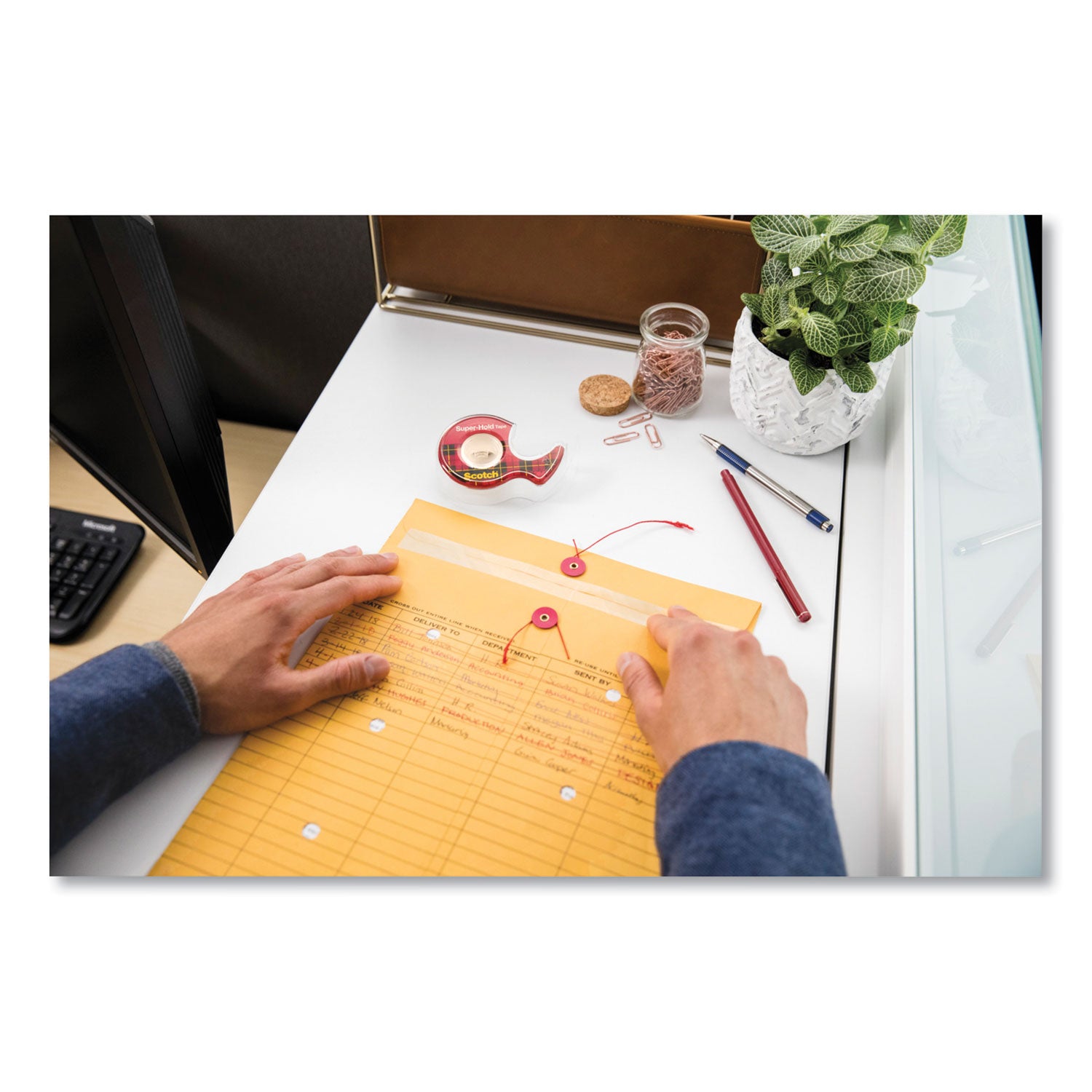 Scotch® Super-Hold Tape Refill, 1" Core, 0.75" X 27.77 Yds, Crystal Clear, 10 Rolls/pack