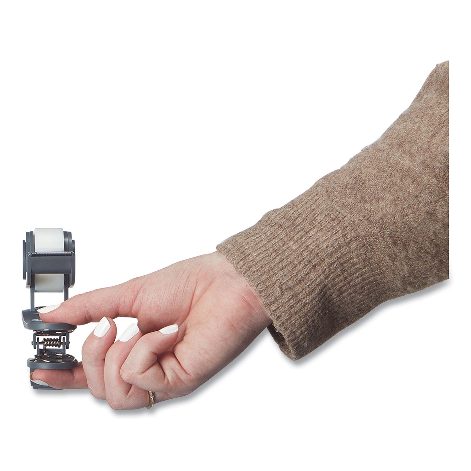 Scotch® Clip And Twist Desktop Tape Dispenser, With Tape Roll, 1" Core, Plastic, Gray