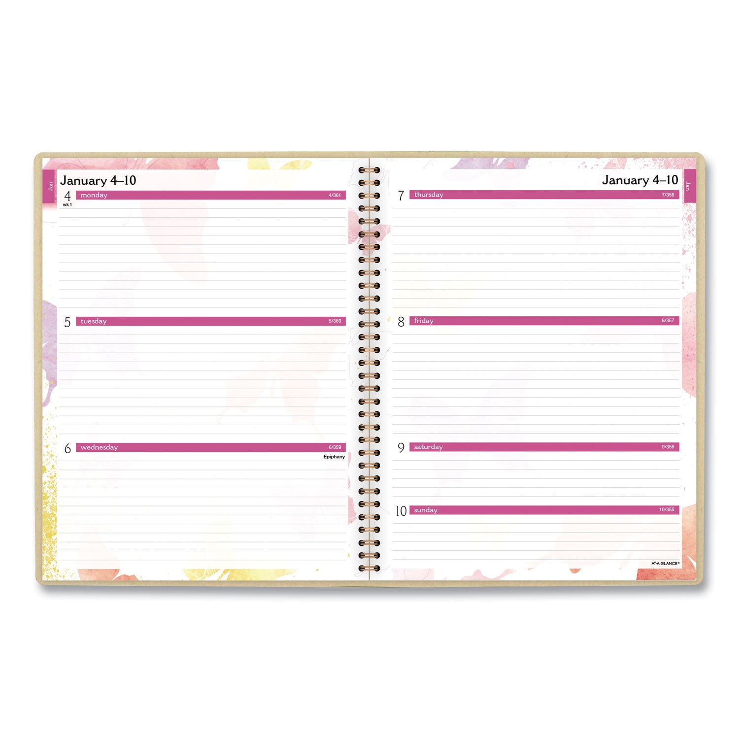 AT-A-GLANCE® Watercolors Weekly/Monthly Planner, Butterflies Artwork, 11 x 8.5, Multicolor Cover, 12-Month (Jan to Dec): 2025
