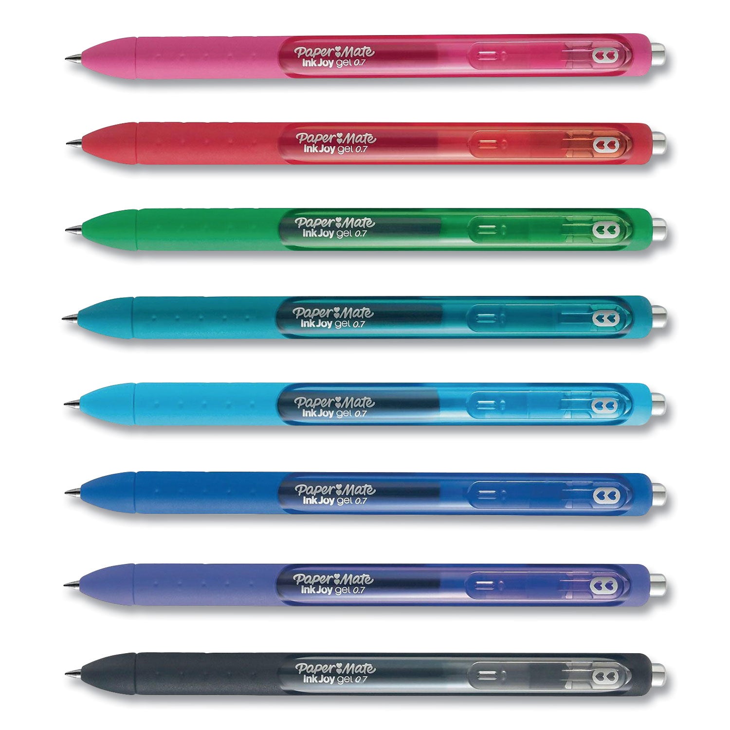 InkJoy Gel Pen, Retractable, Medium 0.7 mm, Assorted Ink and Barrel Colors, 8/Pack