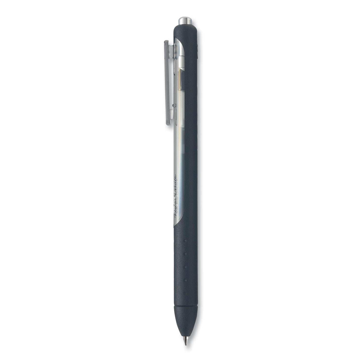 Paper Mate® InkJoy Gel Pen, Retractable, Medium 0.7 mm, Black Ink, Black/Smoke Barrel, 8/Pack