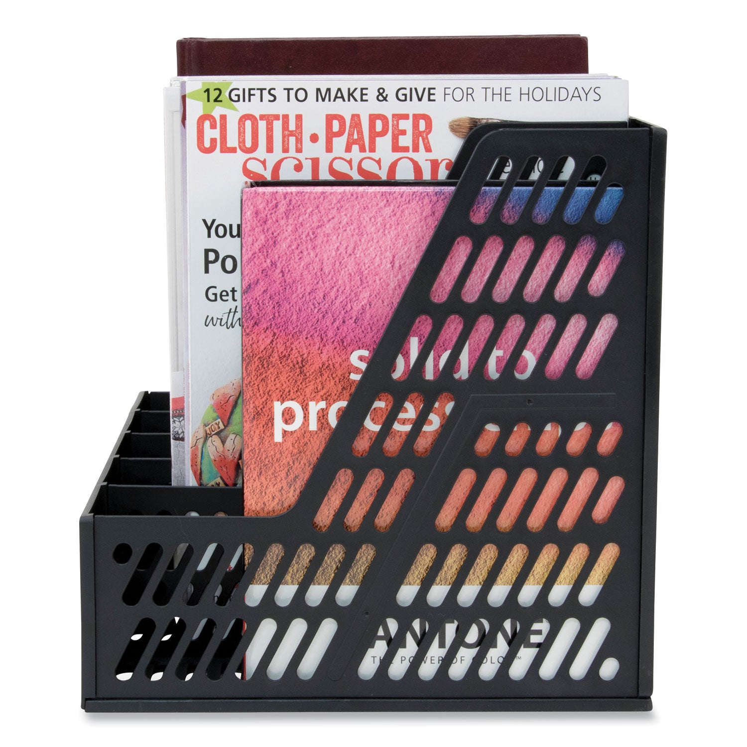 Advantus Literature File, Five Slots, 13.25 x 10 x 10.25, Black